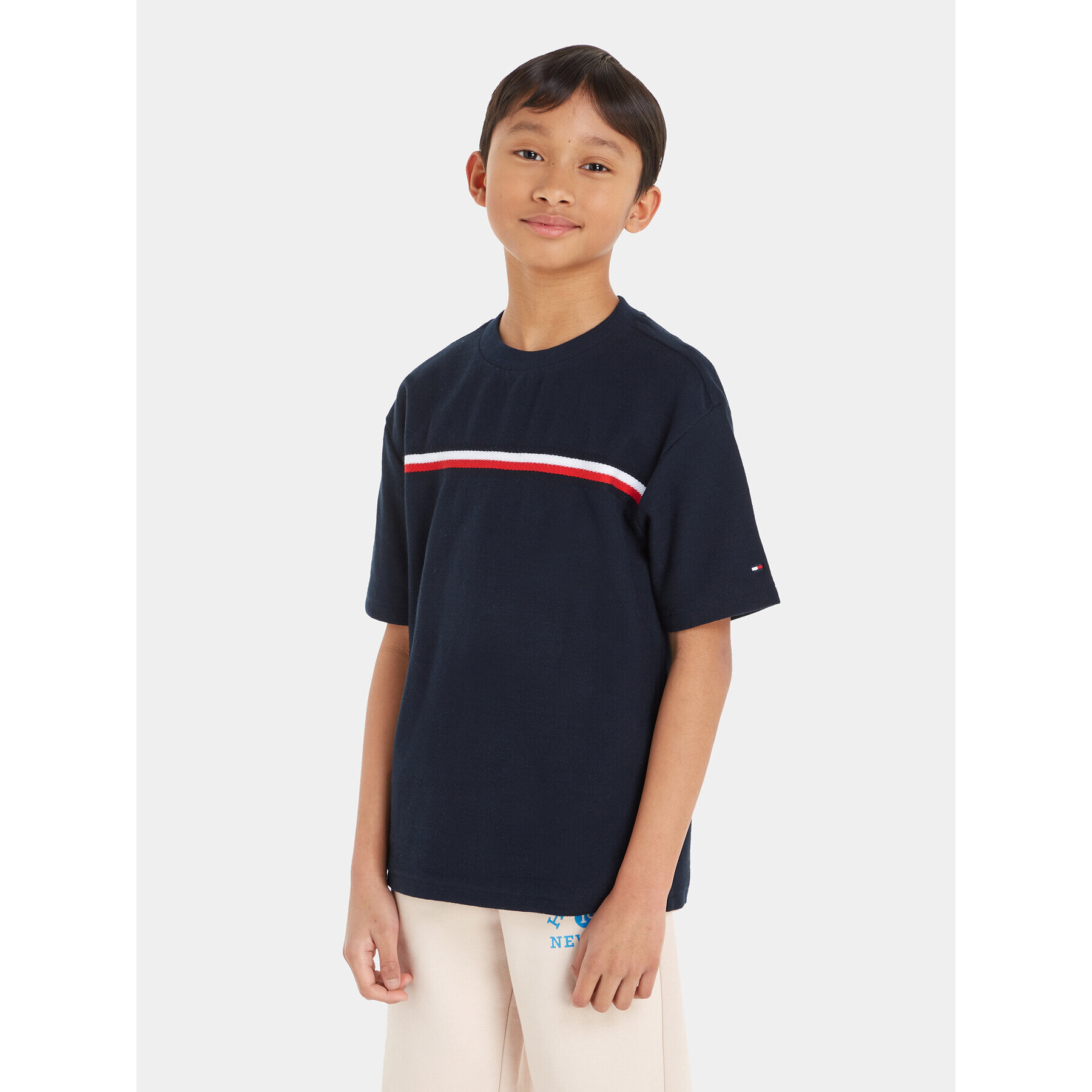 Tommy Hilfiger T-Shirt KB0KB08580 Tmavomodrá Regular Fit - Pepit.cz