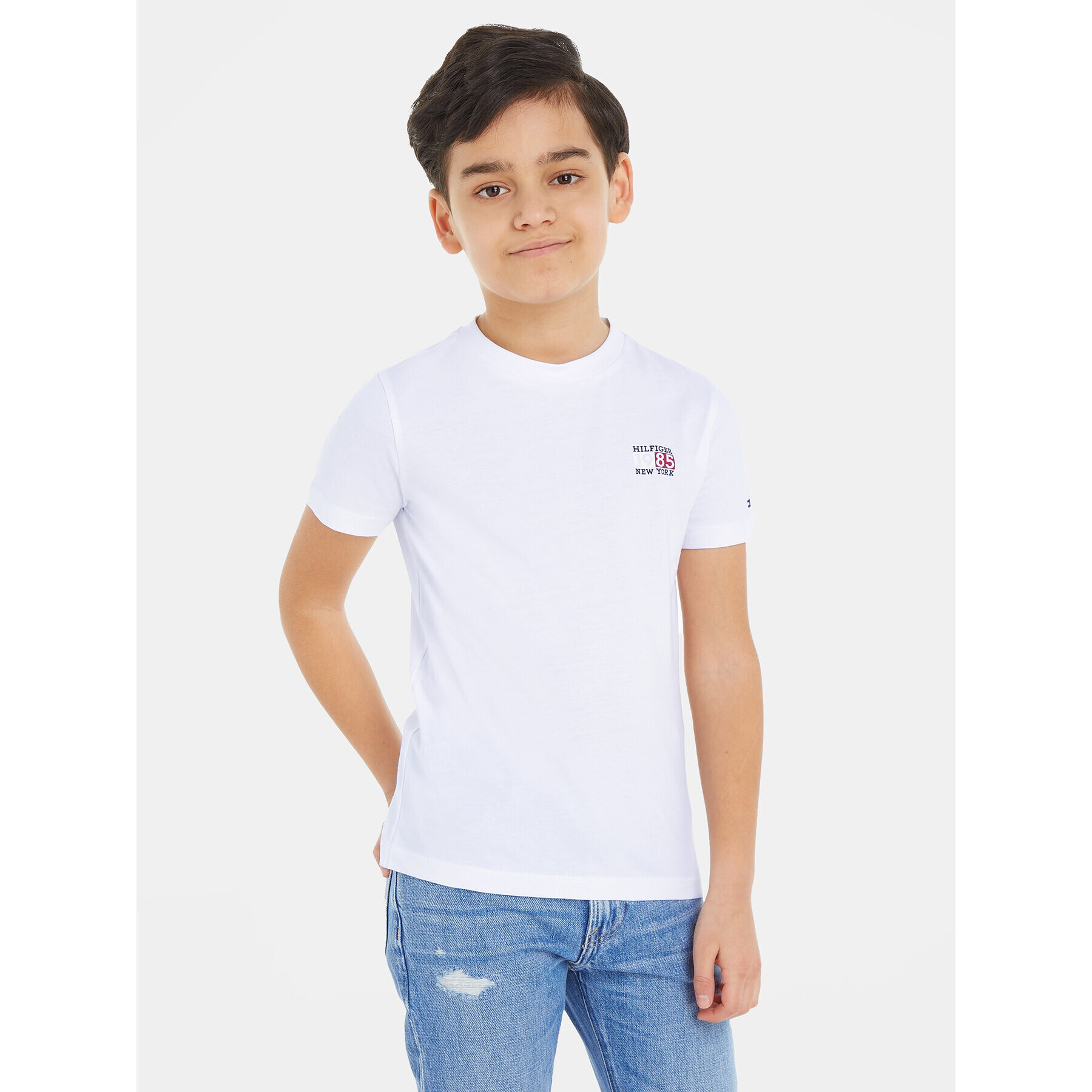 Tommy Hilfiger T-Shirt KB0KB08626 M Bílá Regular Fit - Pepit.cz