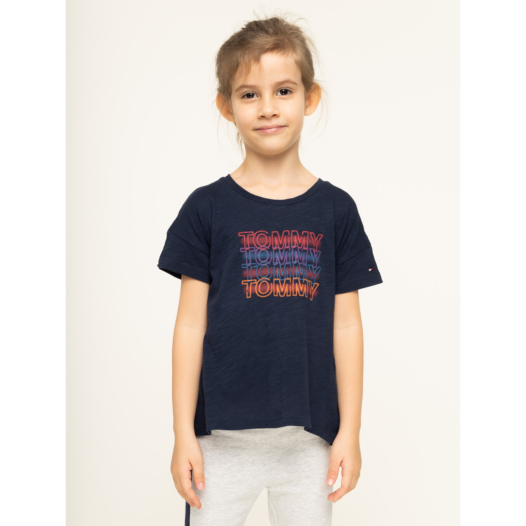 Tommy Hilfiger T-Shirt KG0KG04671 S Tmavomodrá Regular Fit - Pepit.cz