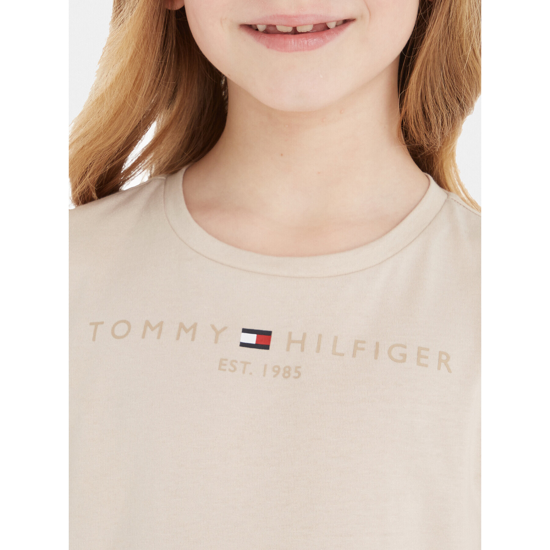 Tommy Hilfiger T-Shirt KG0KG05242 Béžová Regular Fit - Pepit.cz