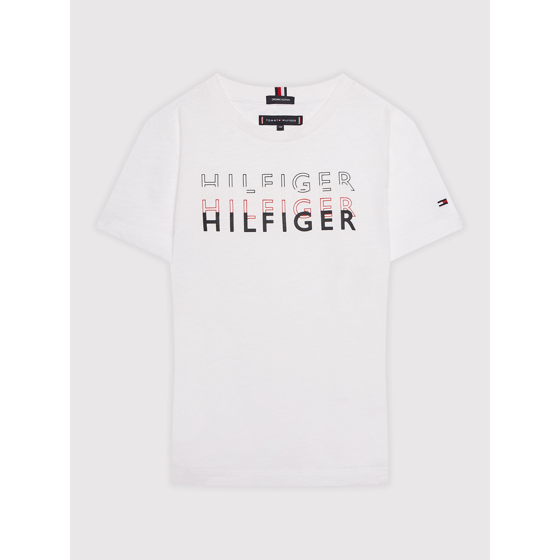 Tommy Hilfiger T-Shirt Layered Logo KB0KB07285 D Bílá Regular Fit - Pepit.cz