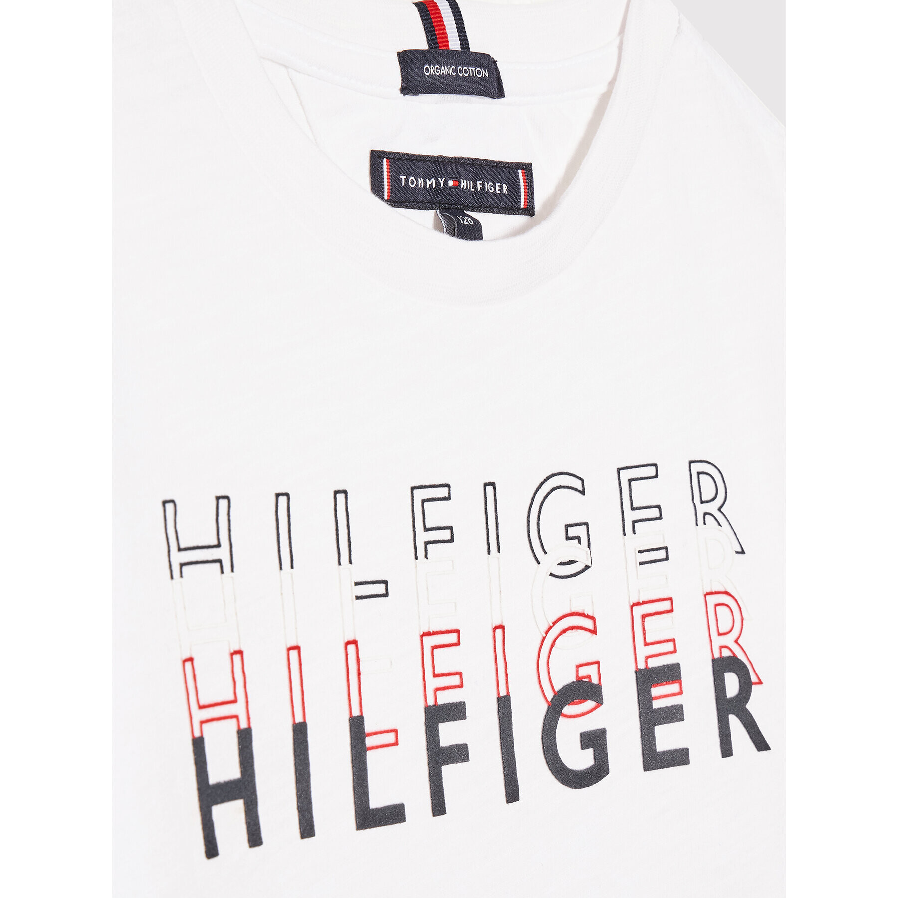 Tommy Hilfiger T-Shirt Layered Logo KB0KB07285 D Bílá Regular Fit - Pepit.cz