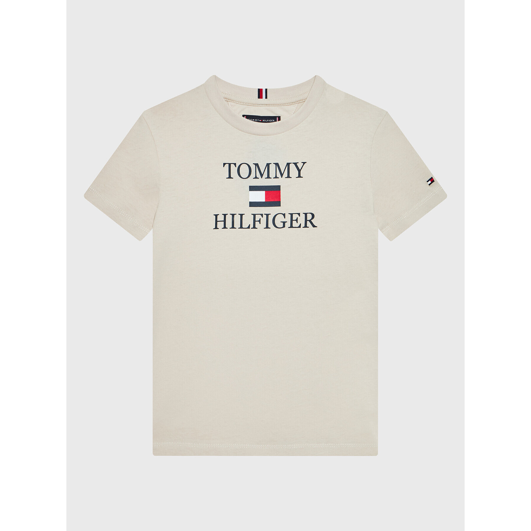 Tommy Hilfiger T-Shirt Logo KB0KB07794 D Béžová Regular Fit - Pepit.cz