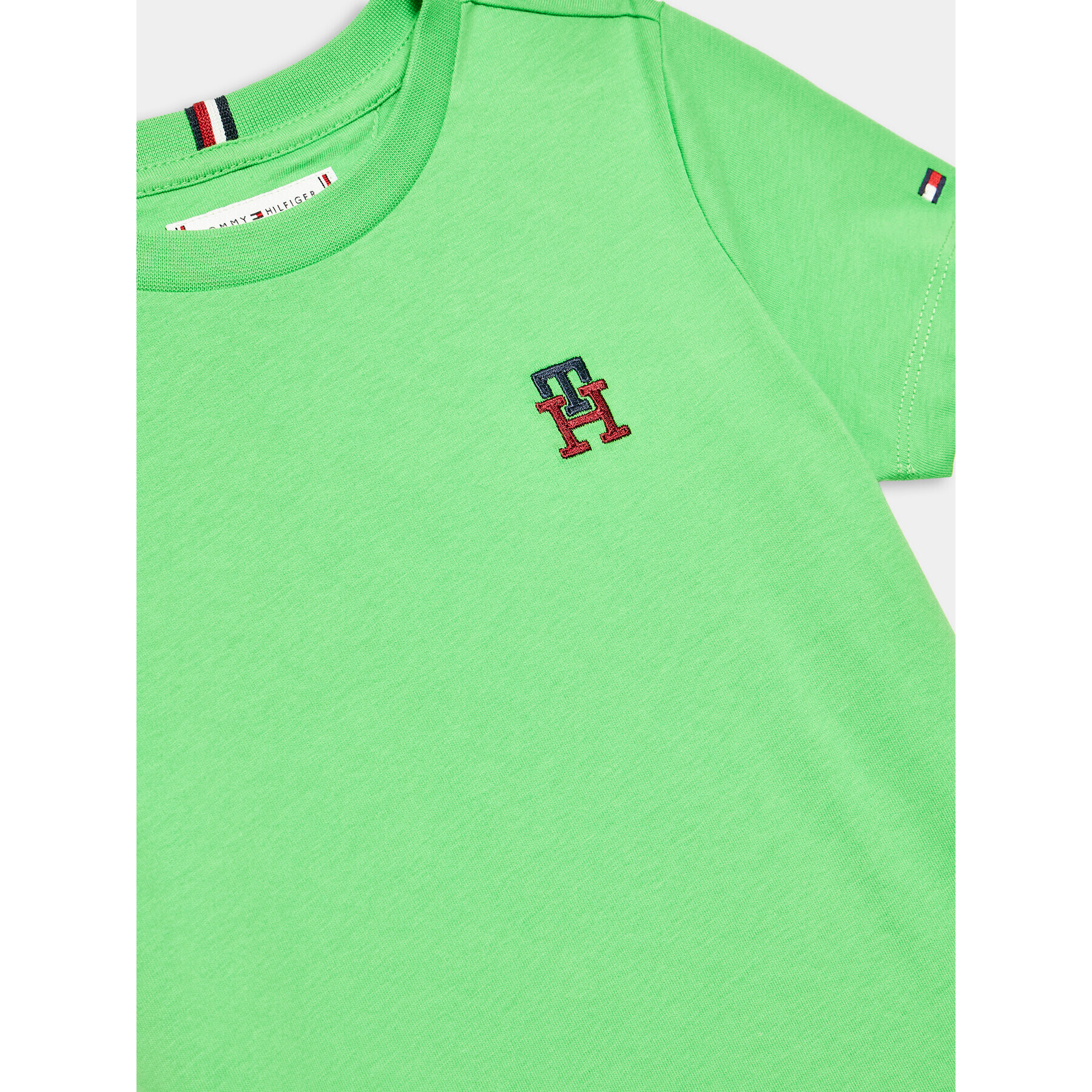 Tommy Hilfiger T-Shirt Monogram KS0KS00293 M Zelená Regular Fit - Pepit.cz