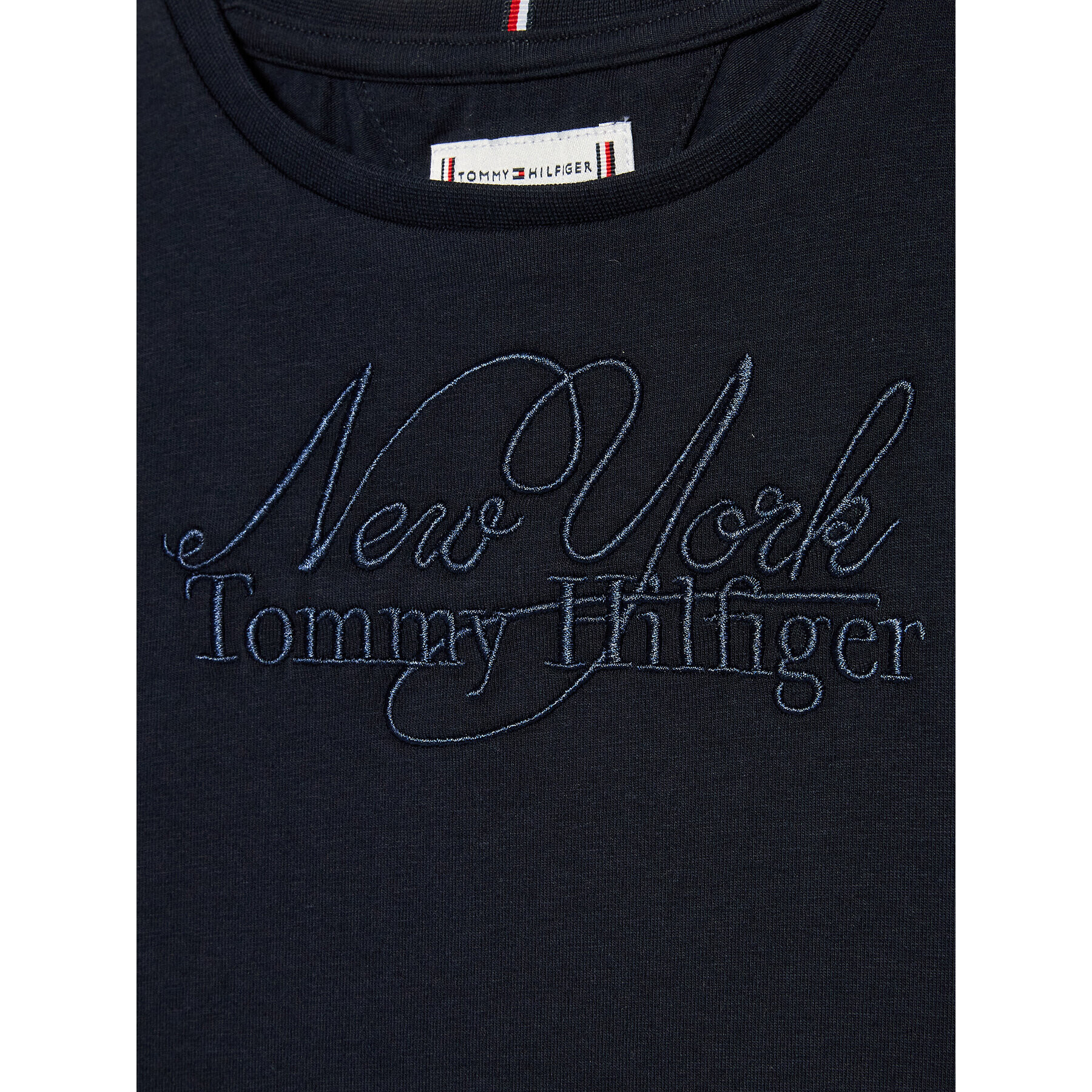 Tommy Hilfiger T-Shirt Ny Script KG0KG07086 D Tmavomodrá Regular Fit - Pepit.cz