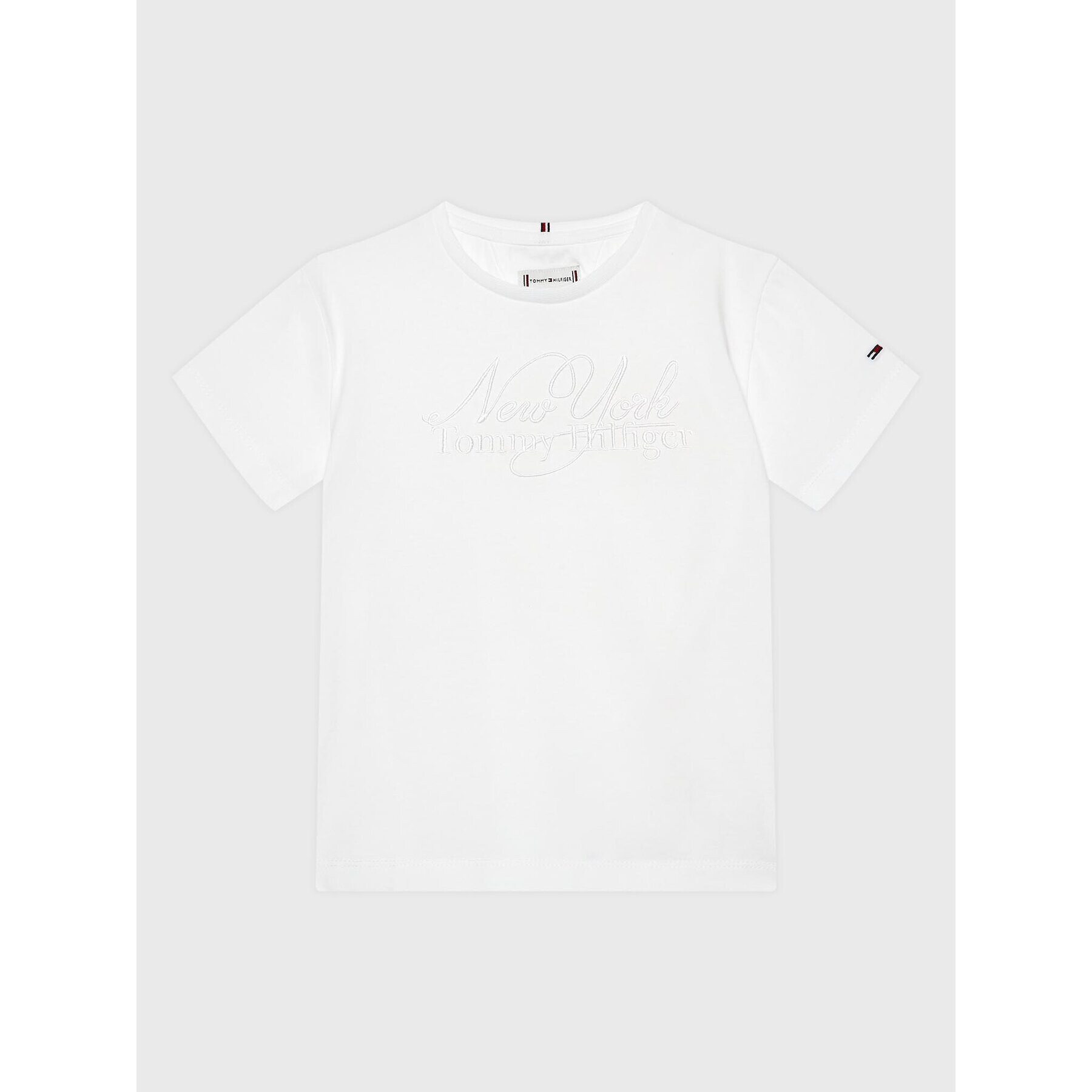 Tommy Hilfiger T-Shirt Ny Script KG0KG07086 M Bílá Regular Fit - Pepit.cz