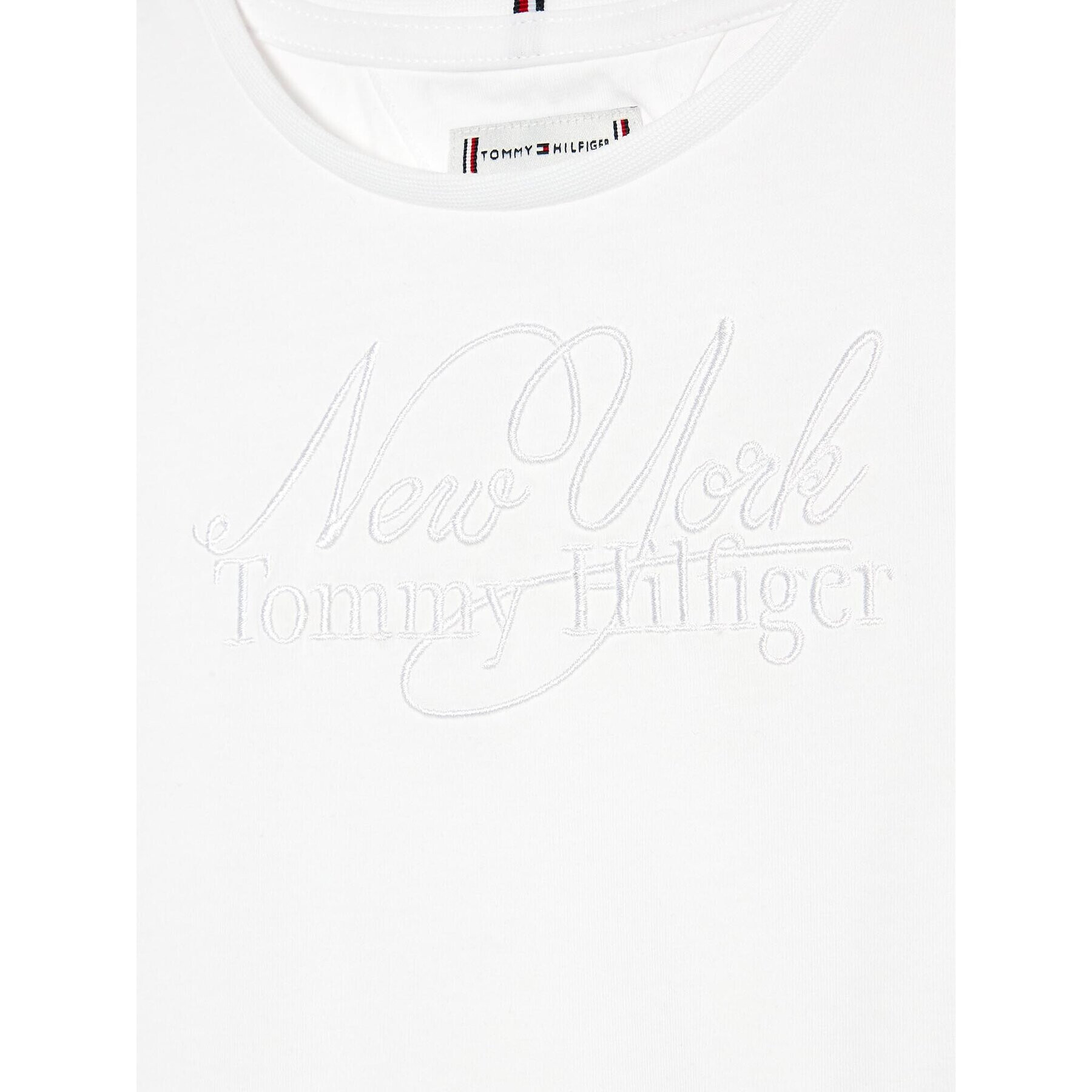 Tommy Hilfiger T-Shirt Ny Script KG0KG07086 M Bílá Regular Fit - Pepit.cz