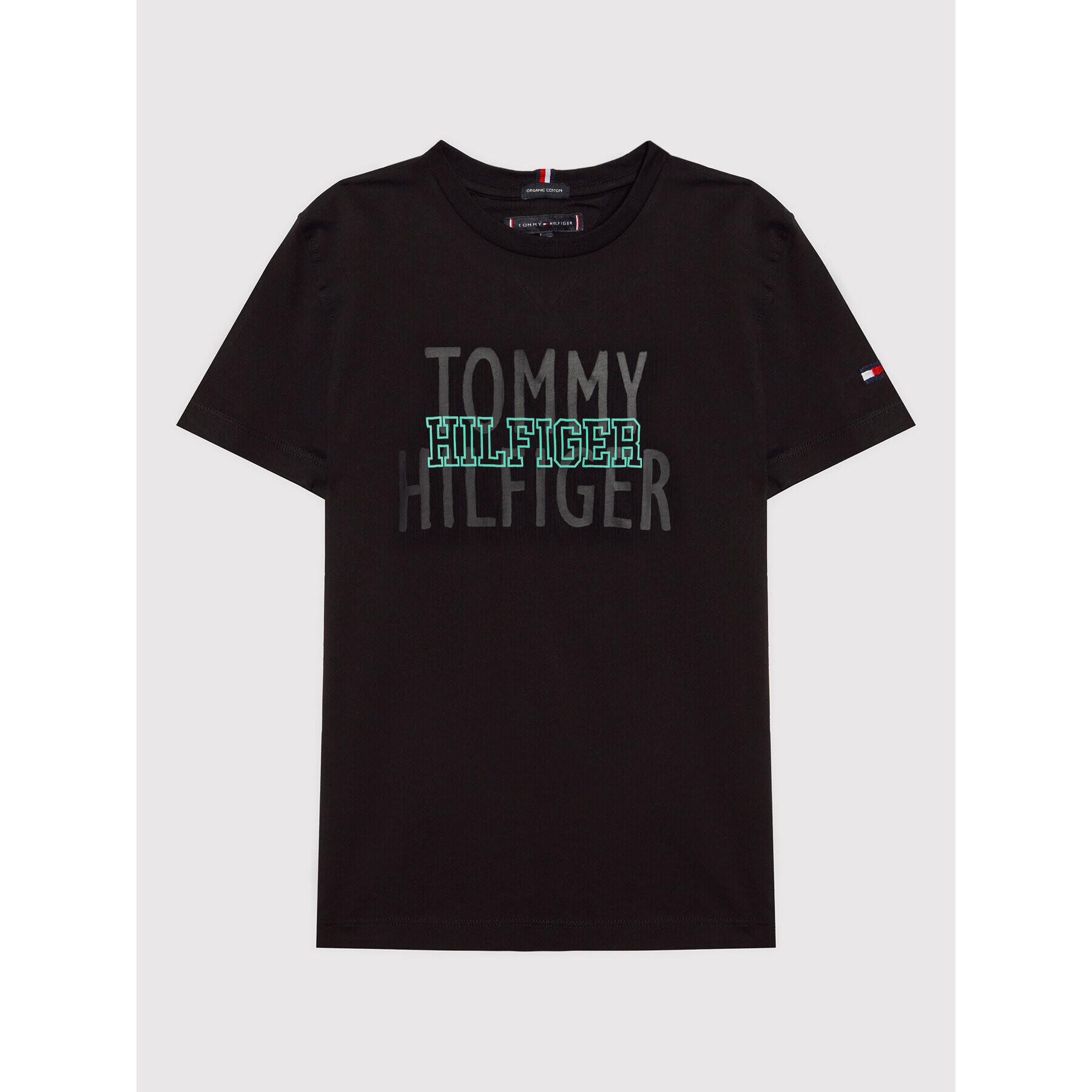 Tommy Hilfiger T-Shirt Over Print KB0KB07015 D Černá Regular Fit - Pepit.cz