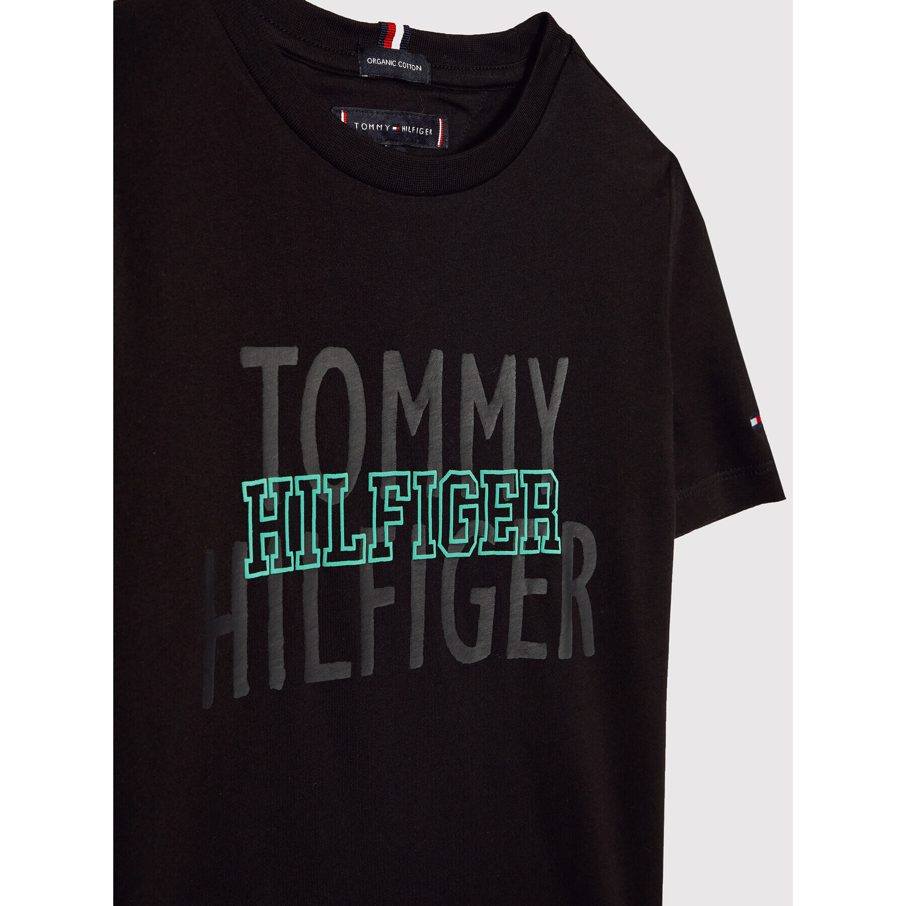 Tommy Hilfiger T-Shirt Over Print KB0KB07015 D Černá Regular Fit - Pepit.cz