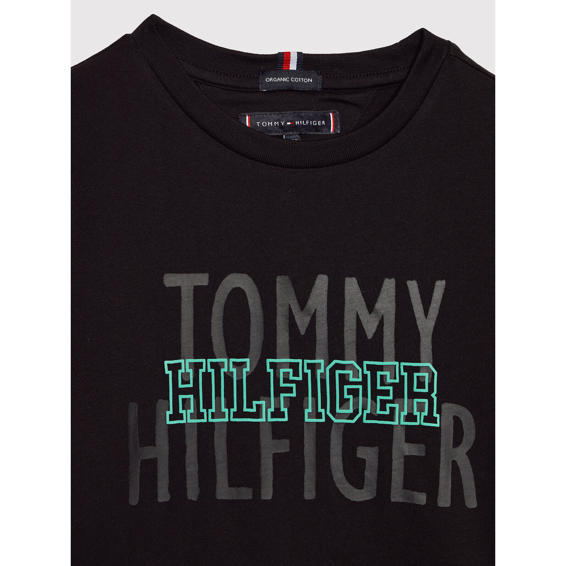 Tommy Hilfiger T-Shirt Over Print KB0KB07015 D Černá Regular Fit - Pepit.cz