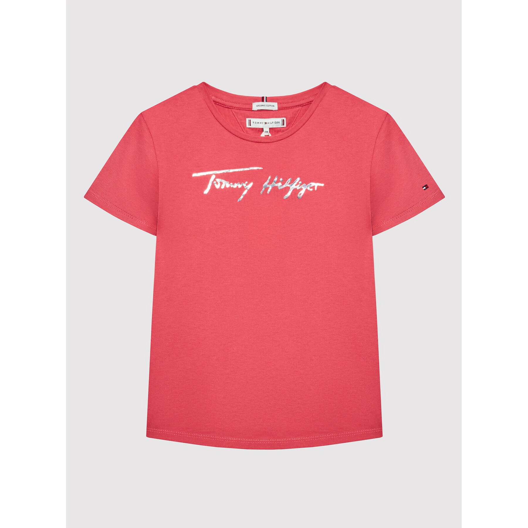 Tommy Hilfiger T-Shirt Script Print KG0KG06301 D Růžová Regular Fit - Pepit.cz