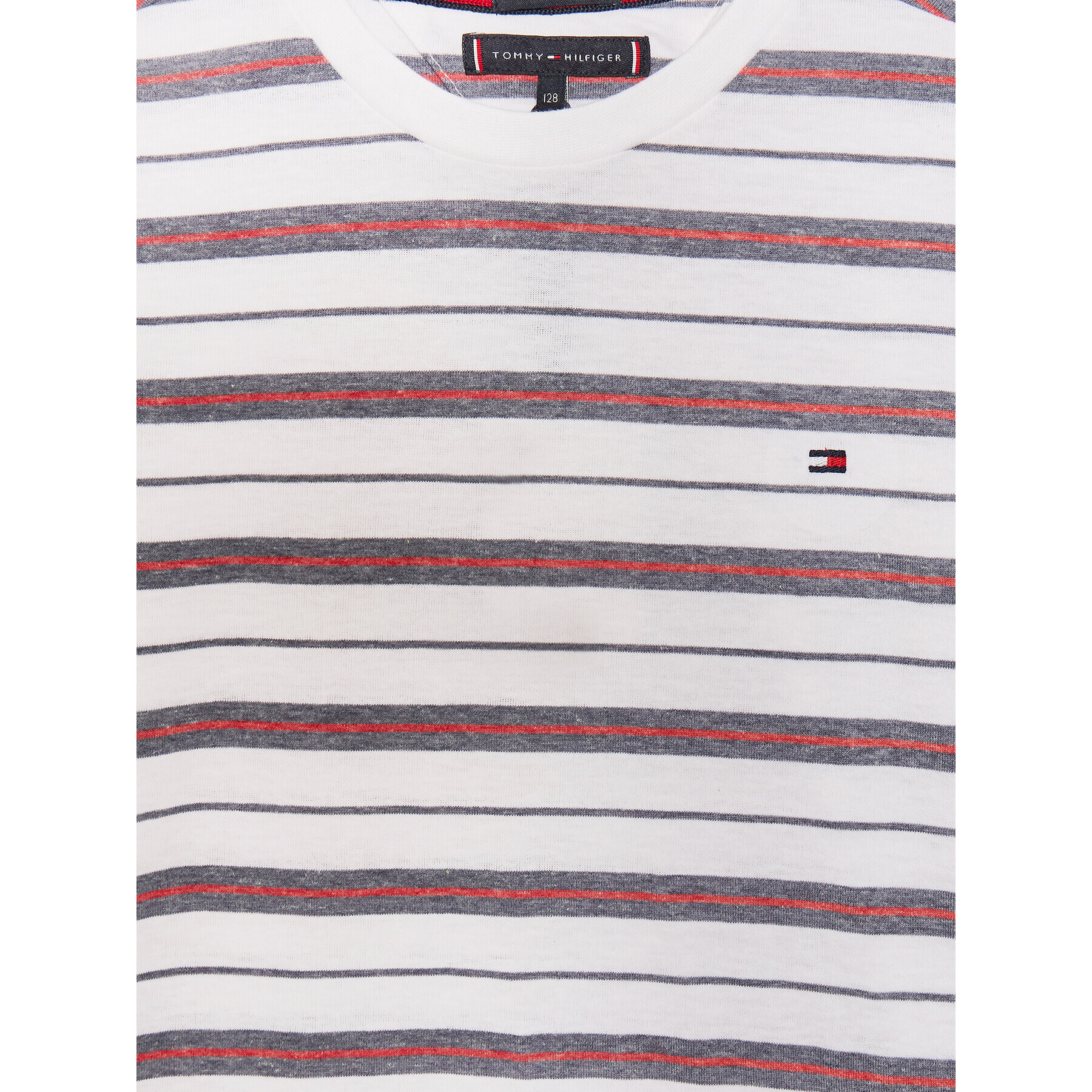 Tommy Hilfiger T-Shirt Stripe KB0KB07356 D Bílá Regular Fit - Pepit.cz