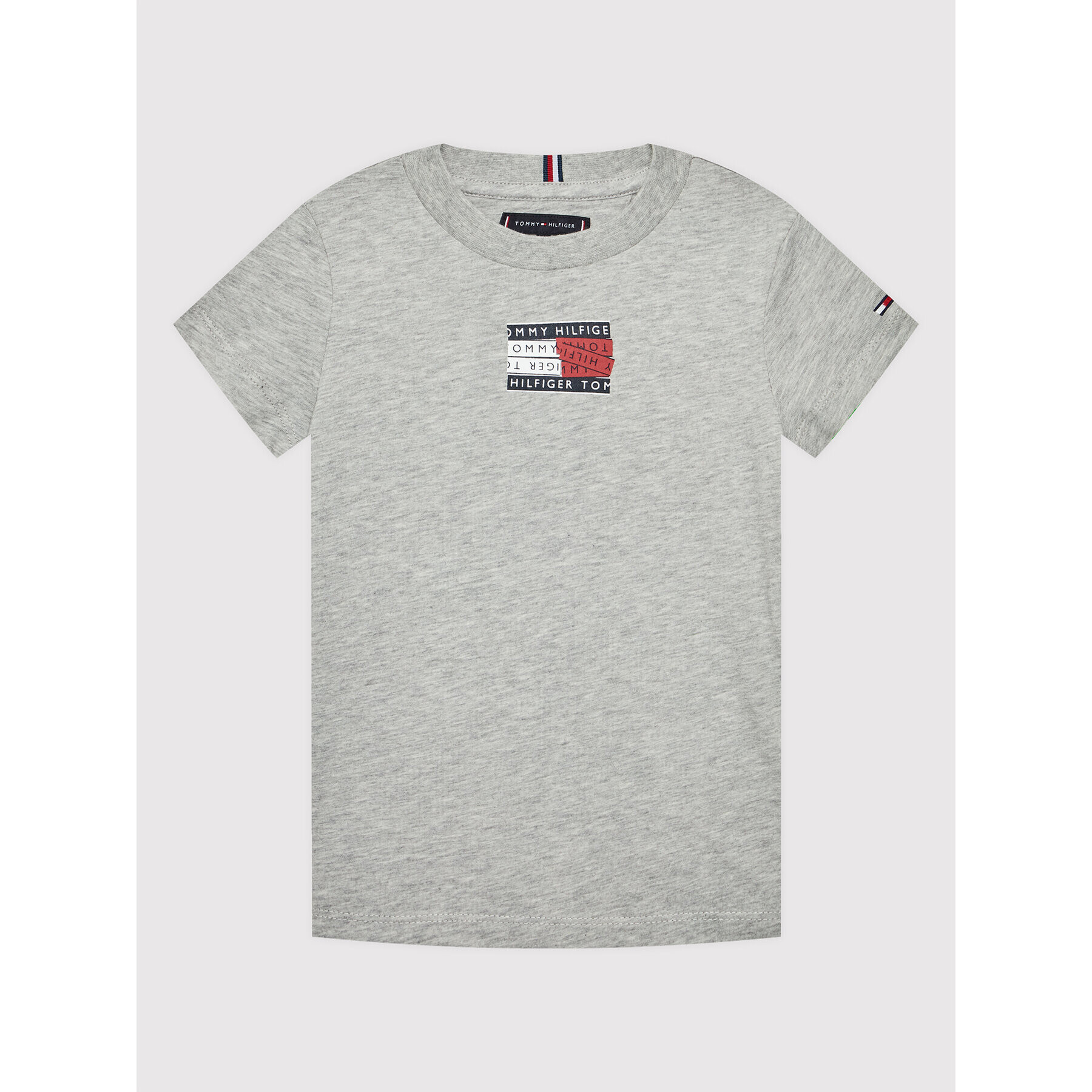 Tommy Hilfiger T-Shirt Tape Graphic Tee KB0KB07282 D Šedá Regular Fit - Pepit.cz