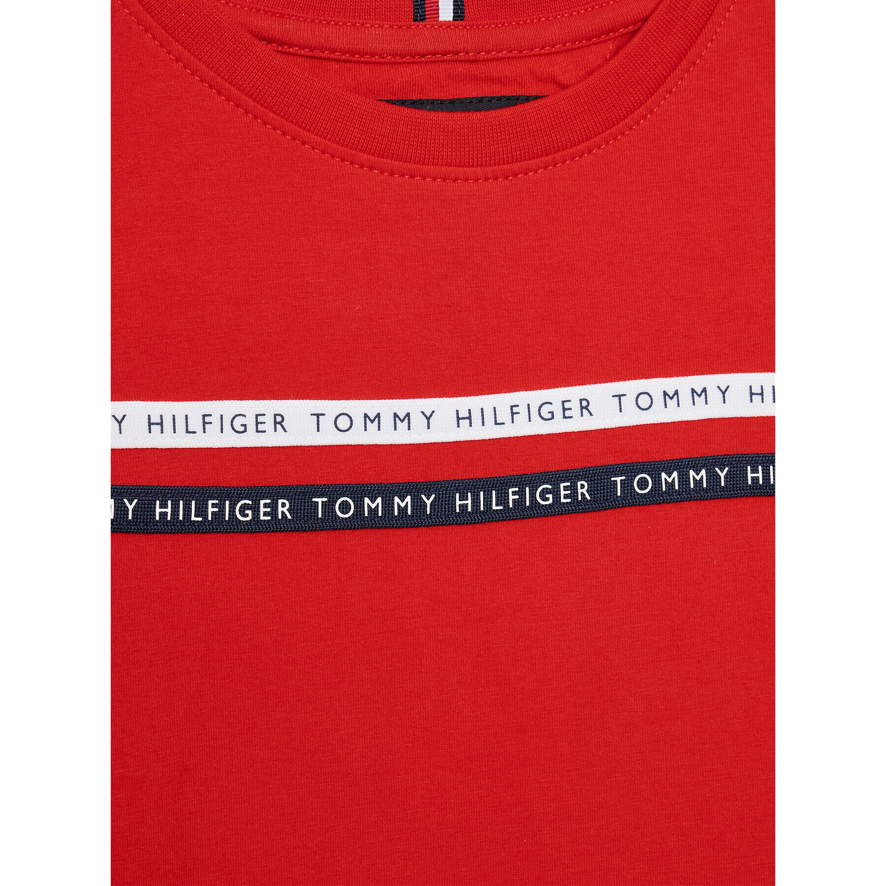 Tommy Hilfiger T-Shirt Tape KB0KB07357 D Červená Regular Fit - Pepit.cz