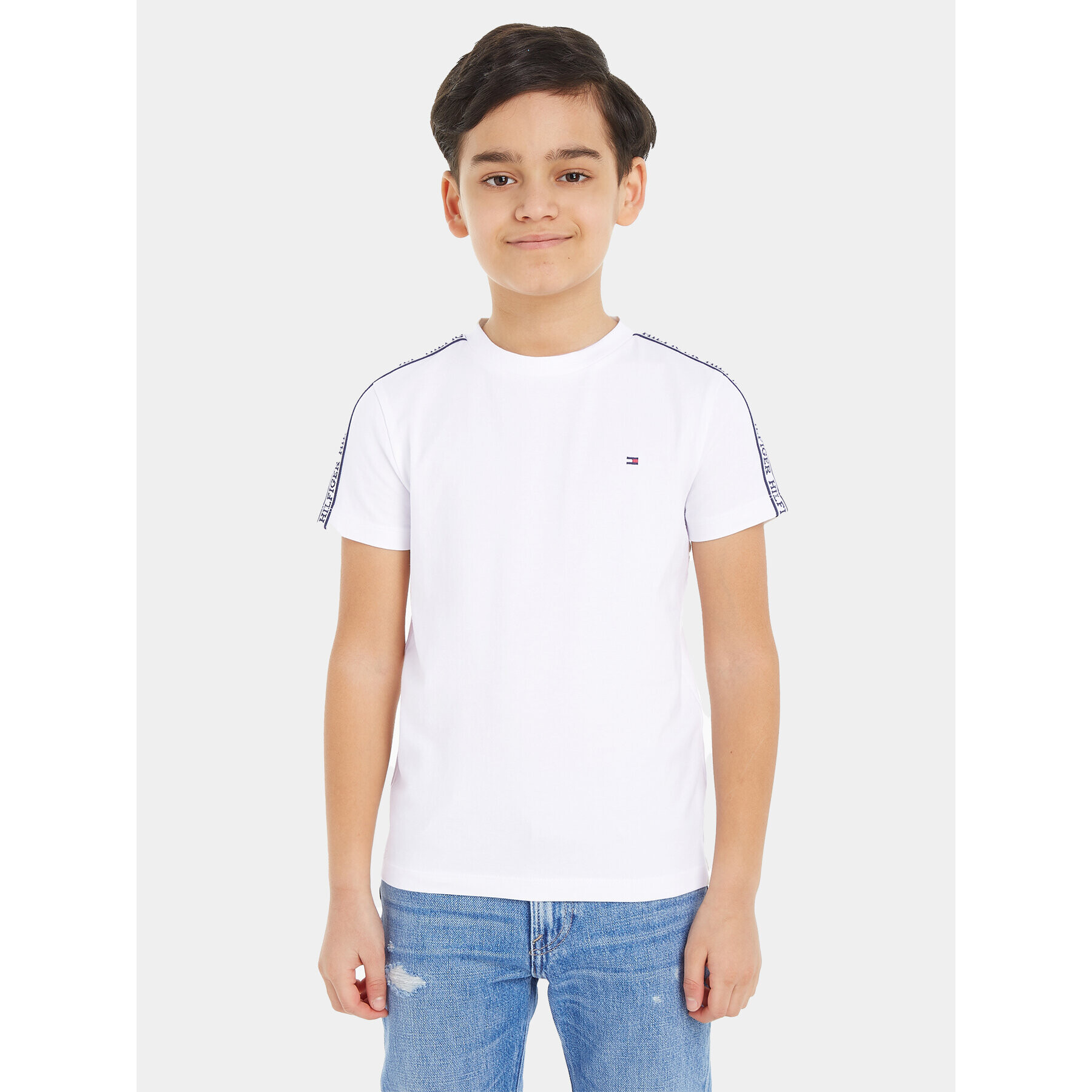 Tommy Hilfiger T-Shirt Tape KB0KB08782 M Bílá Regular Fit - Pepit.cz