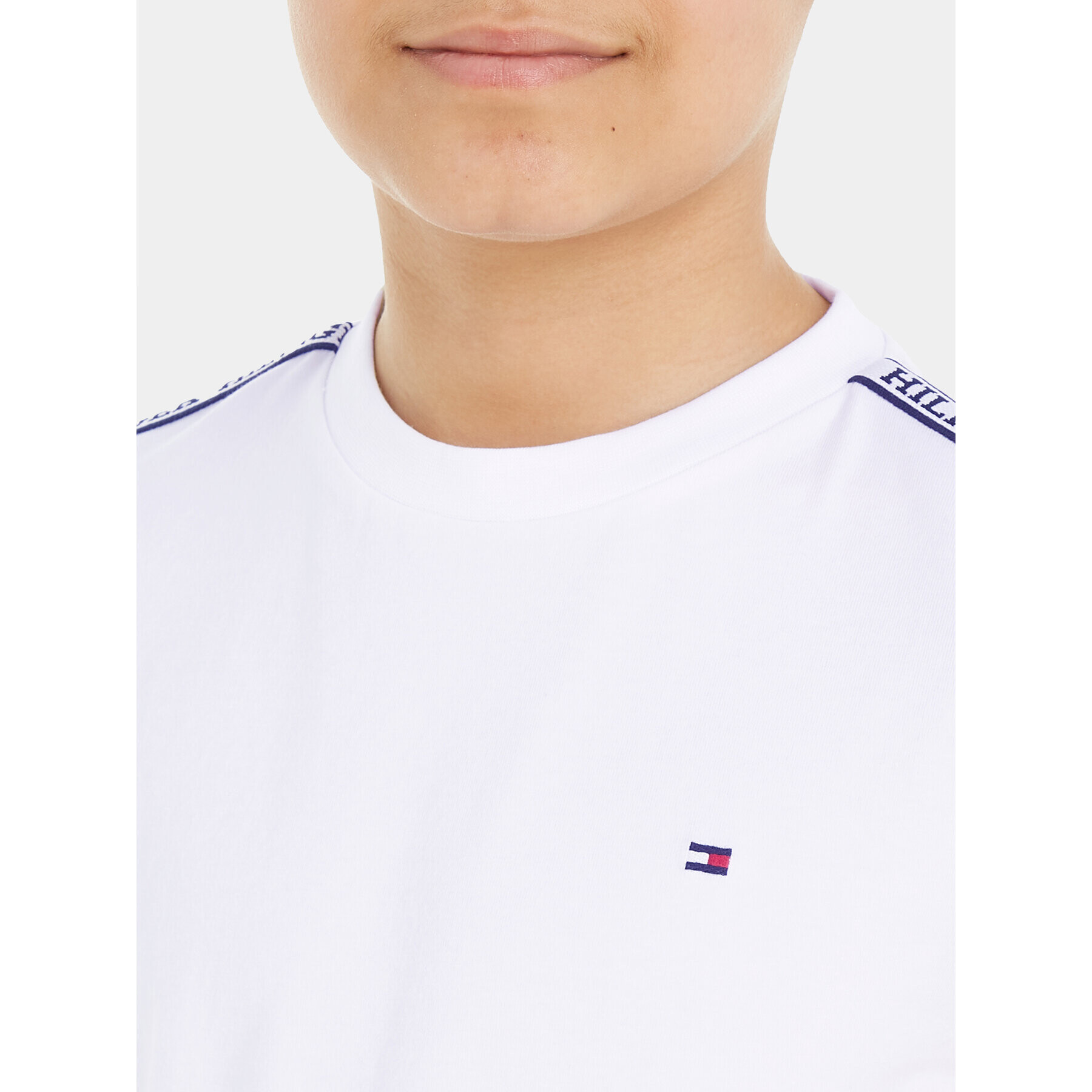 Tommy Hilfiger T-Shirt Tape KB0KB08782 M Bílá Regular Fit - Pepit.cz