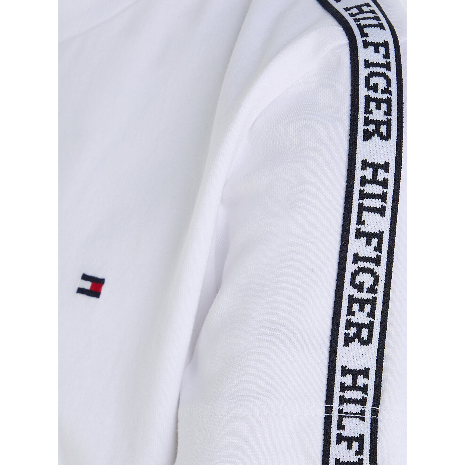 Tommy Hilfiger T-Shirt Tape KB0KB08782 M Bílá Regular Fit - Pepit.cz