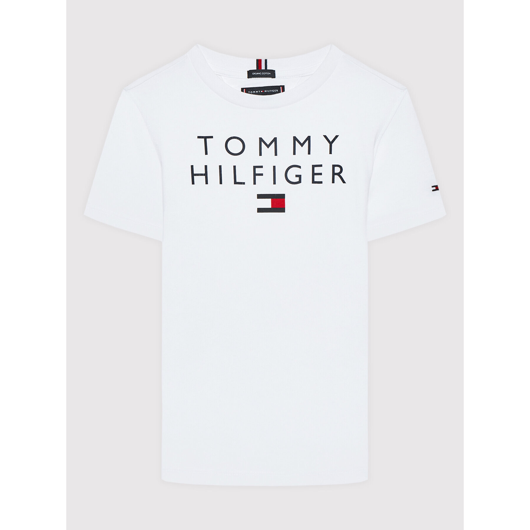 Tommy Hilfiger T-Shirt Th Logo KB0KB06849 D Bílá Regular Fit - Pepit.cz