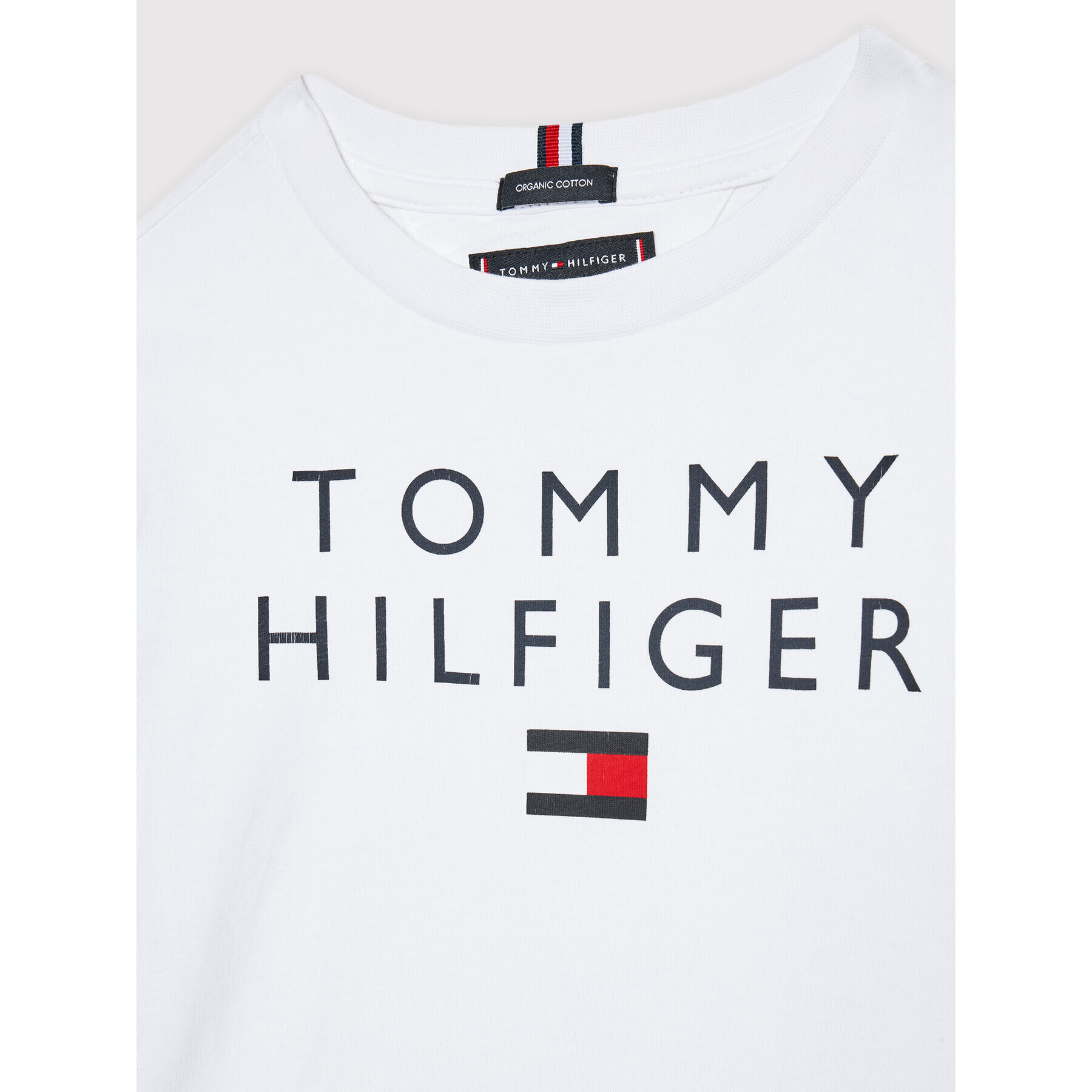 Tommy Hilfiger T-Shirt Th Logo KB0KB06849 D Bílá Regular Fit - Pepit.cz