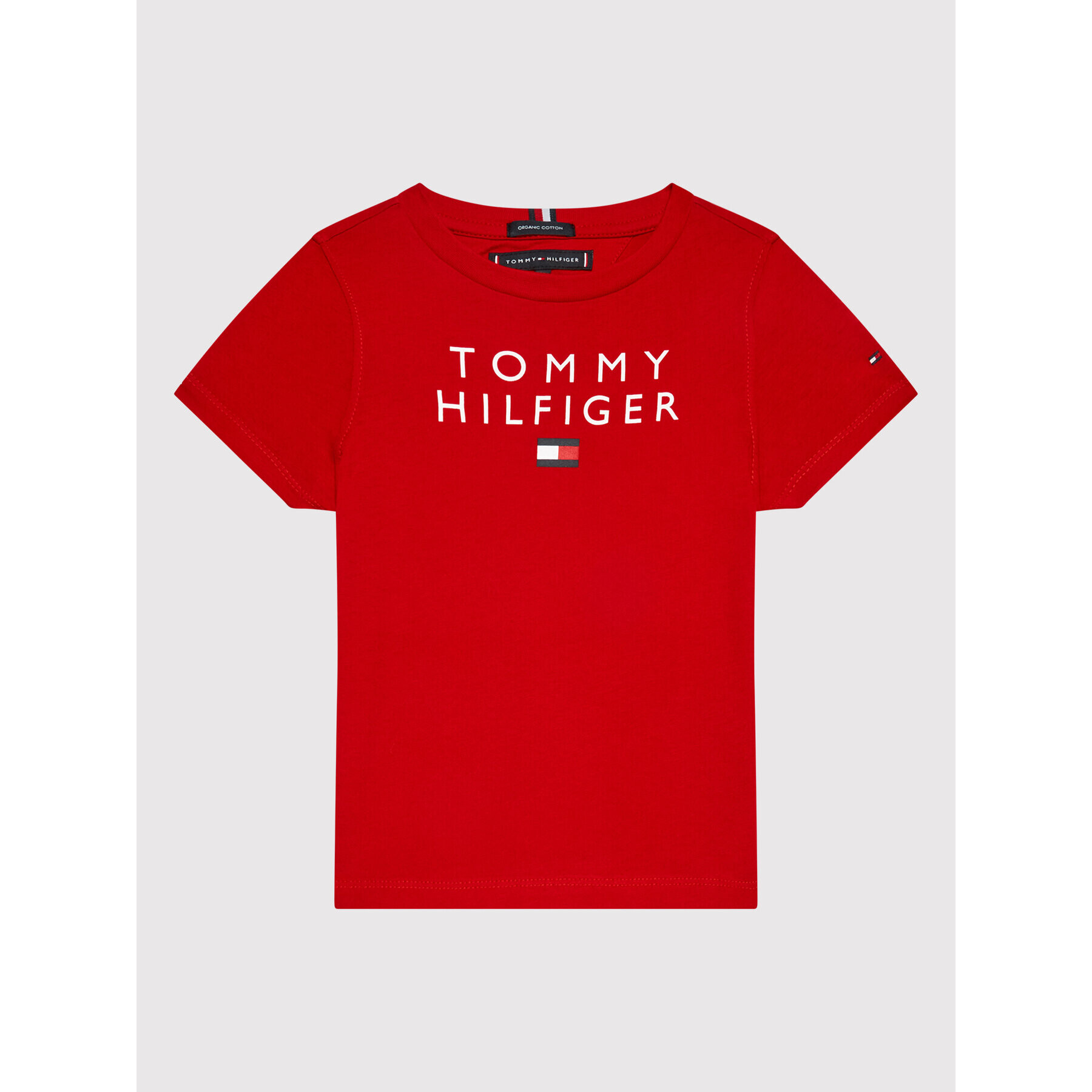 Tommy Hilfiger T-Shirt Th Logo KB0KB06849 D Červená Regular Fit - Pepit.cz