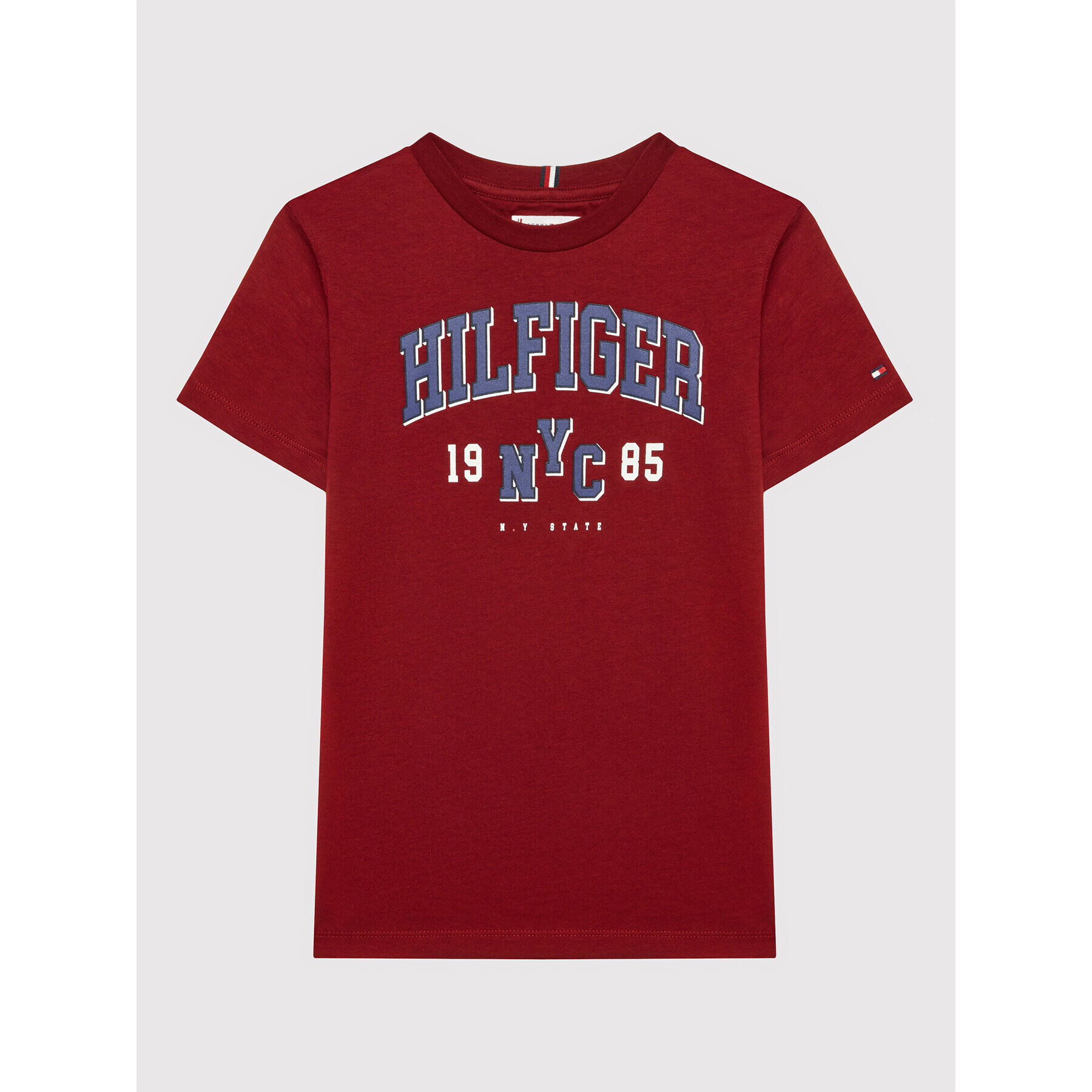 Tommy Hilfiger T-Shirt Varsity KB0KB07021 Bordó Regular Fit - Pepit.cz