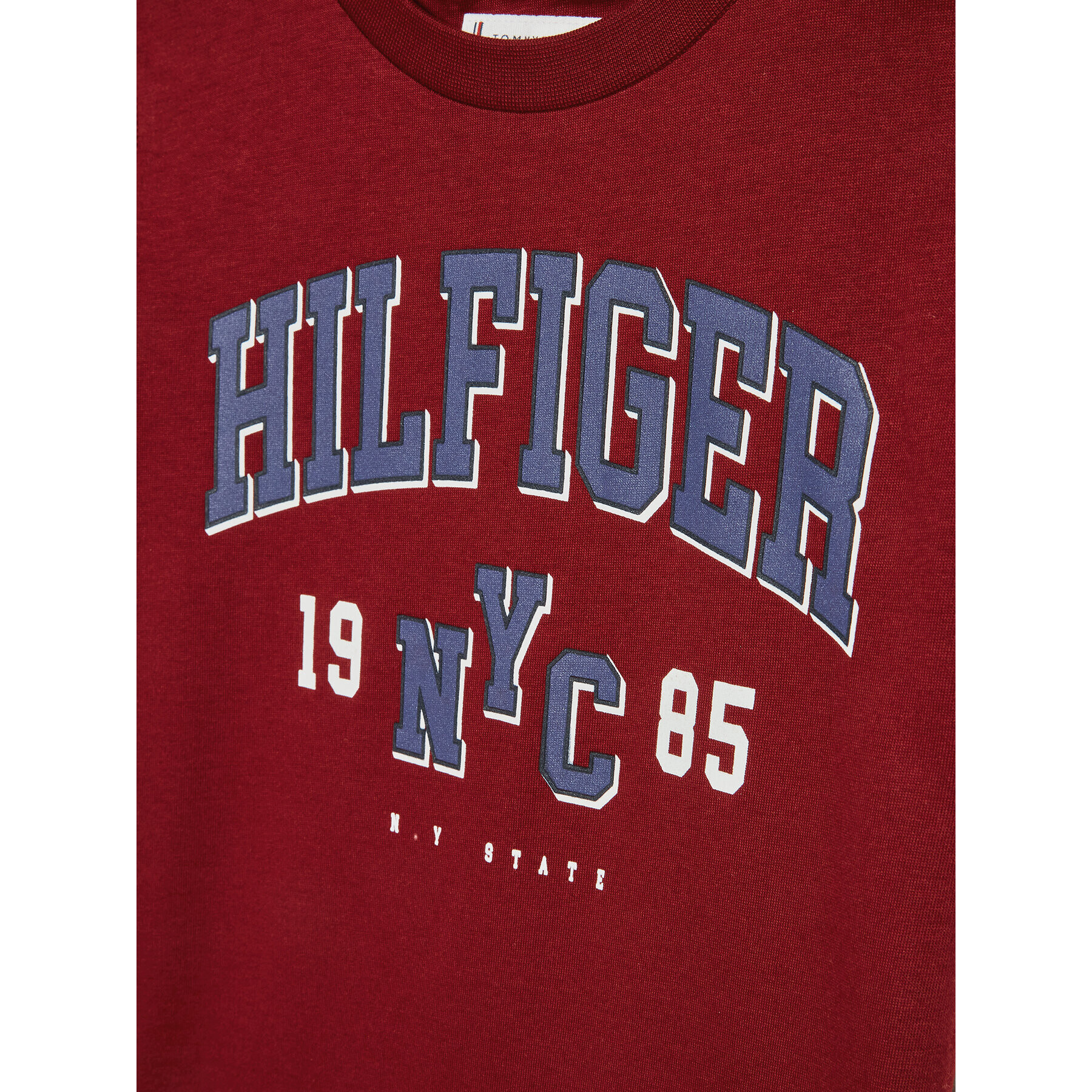 Tommy Hilfiger T-Shirt Varsity KB0KB07021 Bordó Regular Fit - Pepit.cz