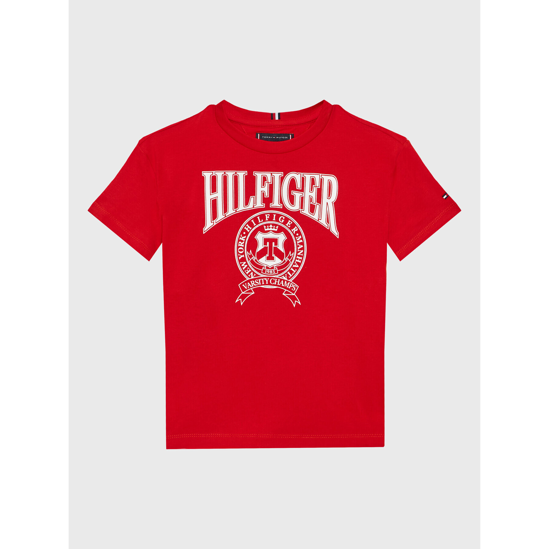 Tommy Hilfiger T-Shirt Varsity KB0KB08038 D Červená Regular Fit - Pepit.cz