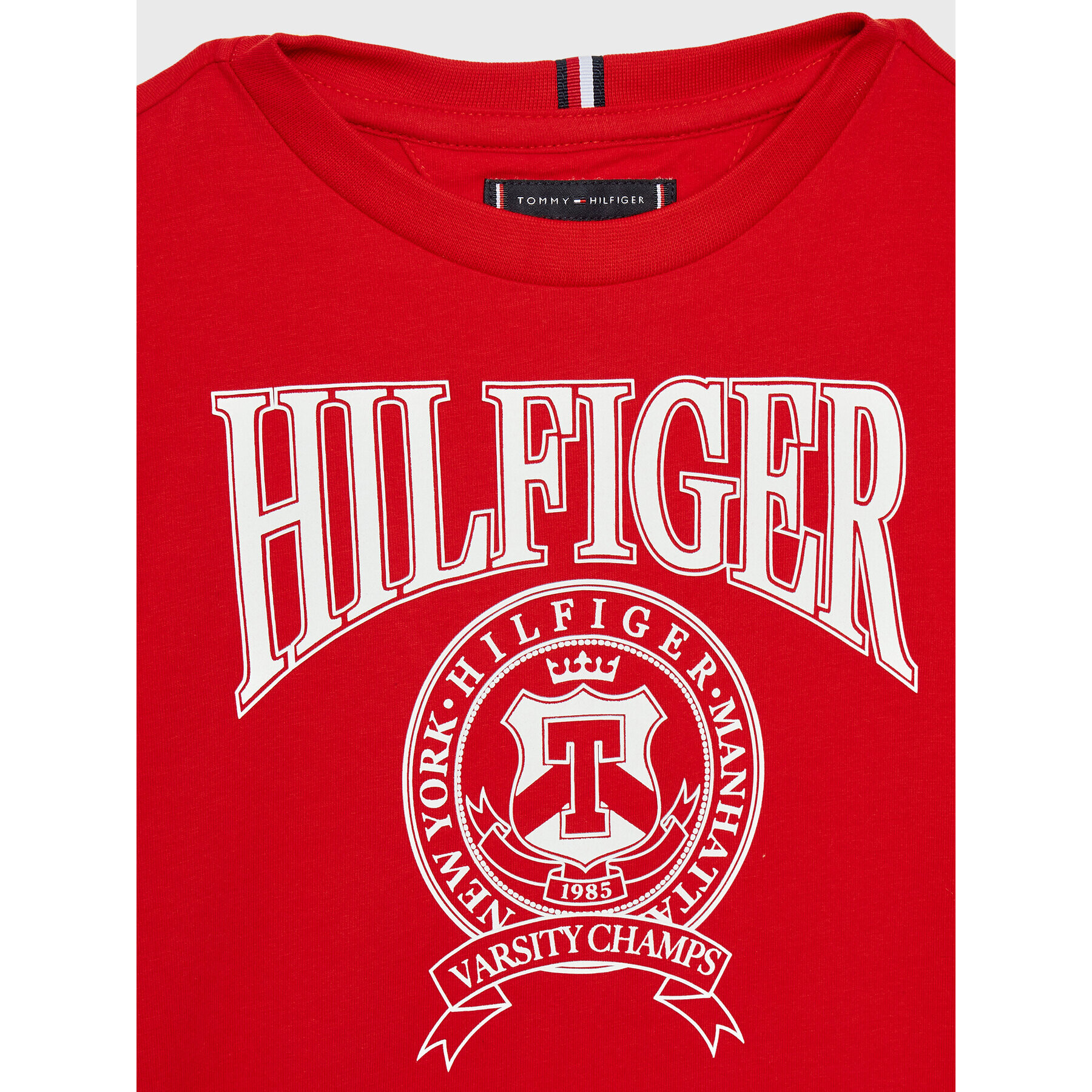 Tommy Hilfiger T-Shirt Varsity KB0KB08038 D Červená Regular Fit - Pepit.cz