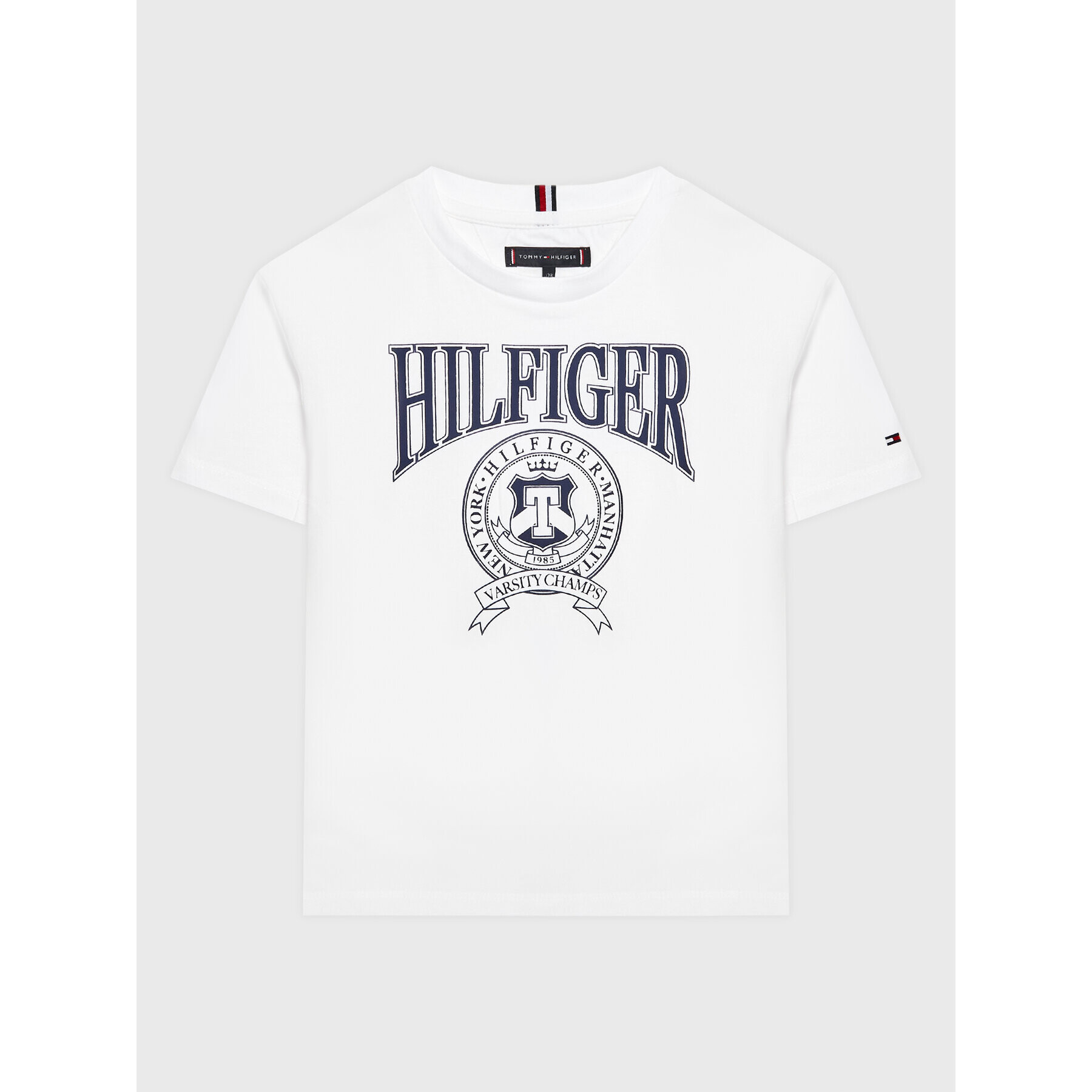 Tommy Hilfiger T-Shirt Varsity KB0KB08038 M Bílá Regular Fit - Pepit.cz