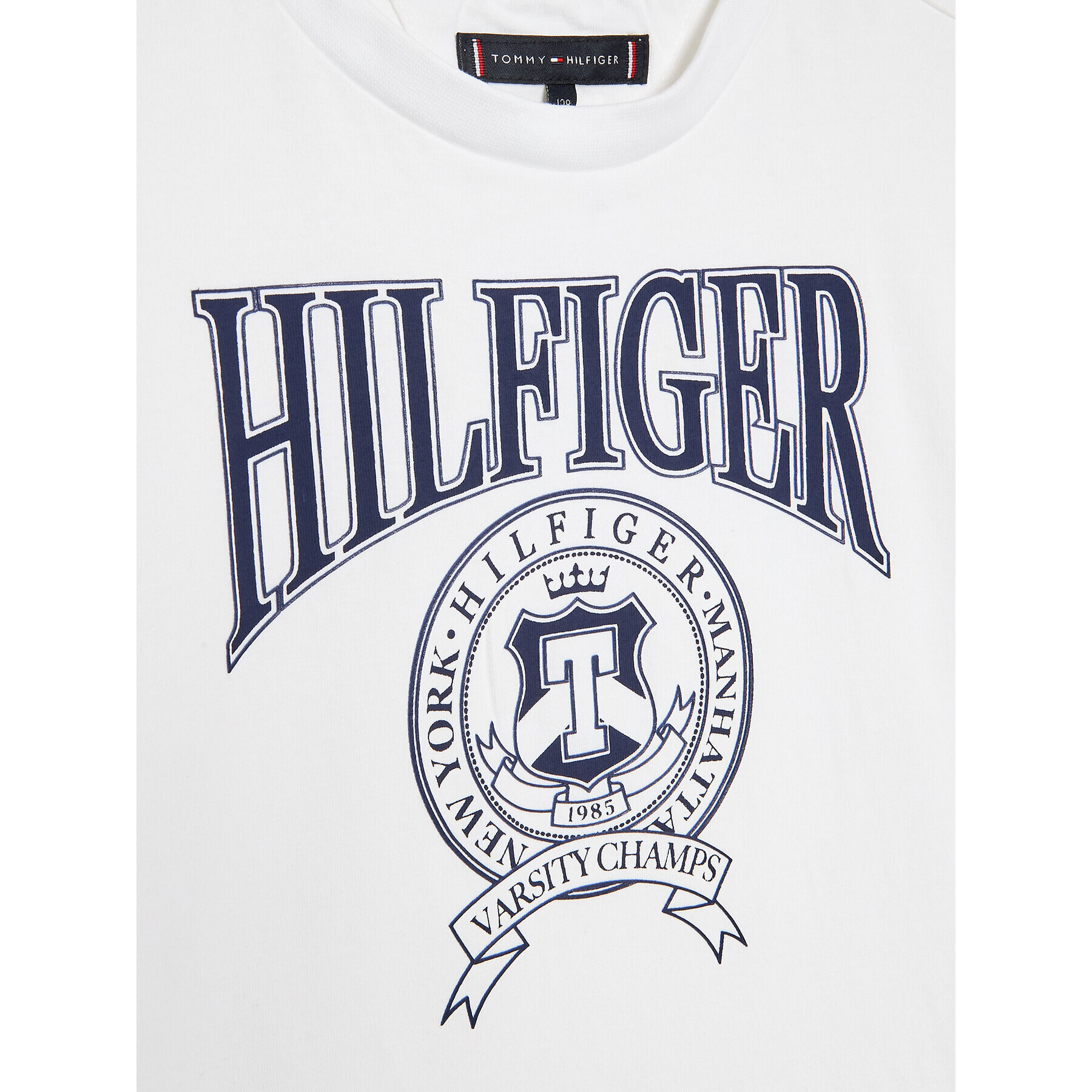 Tommy Hilfiger T-Shirt Varsity KB0KB08038 M Bílá Regular Fit - Pepit.cz