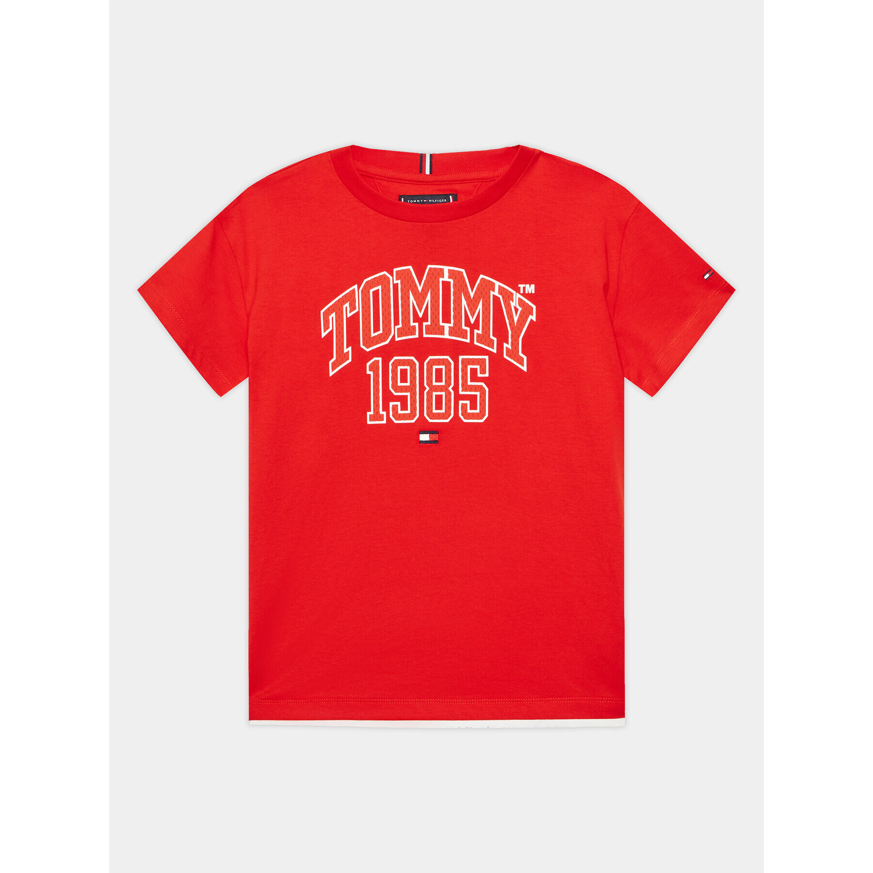 Tommy Hilfiger T-Shirt Varsity KB0KB08206 D Červená Regular Fit - Pepit.cz