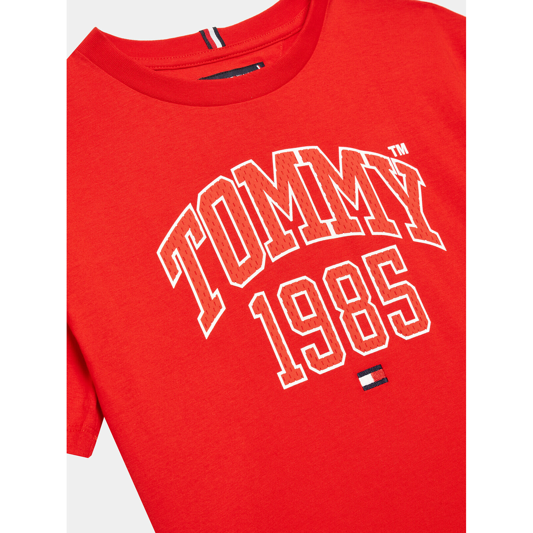 Tommy Hilfiger T-Shirt Varsity KB0KB08206 D Červená Regular Fit - Pepit.cz