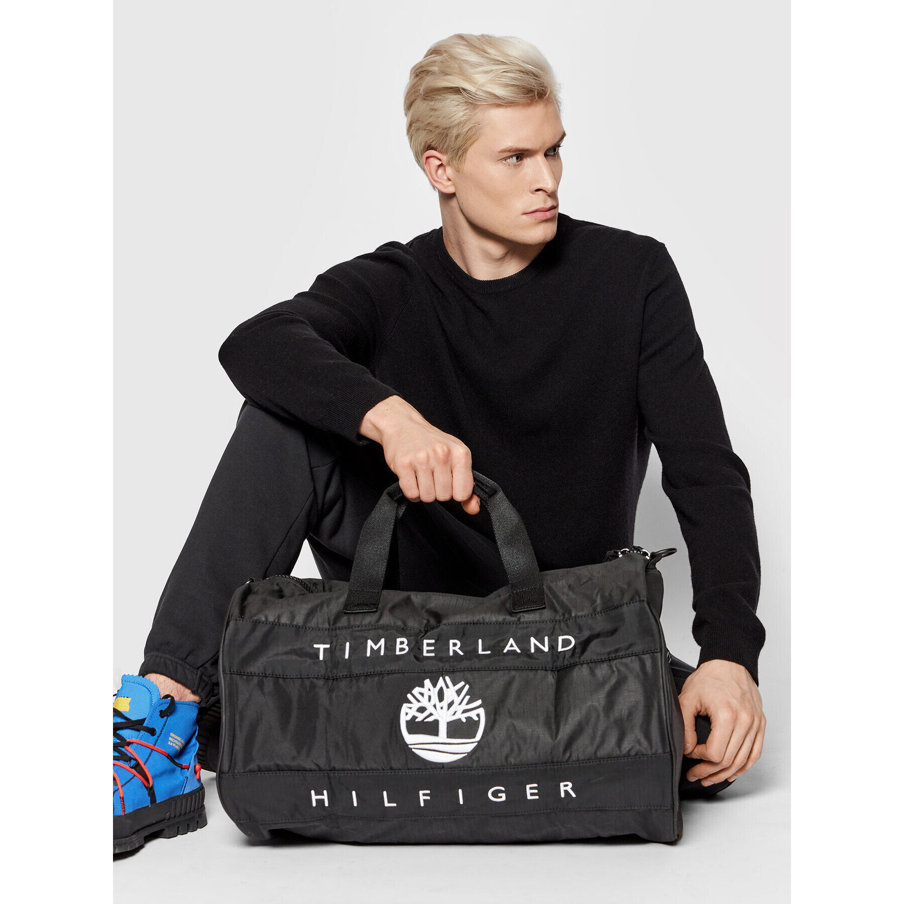 Tommy Hilfiger Taška Th X Tbl Ri Duffle AU0AU01239 Černá - Pepit.cz