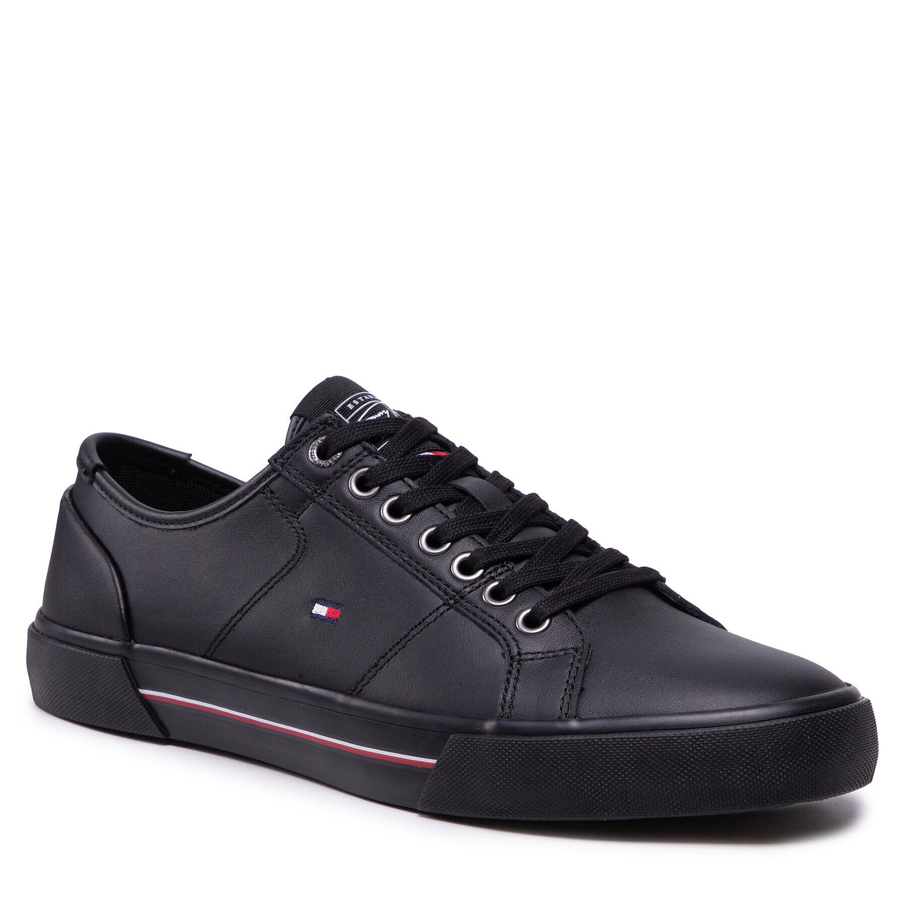 Tommy Hilfiger Tenisky Core Corporate Leather Vulc FM0FM03999 Černá - Pepit.cz