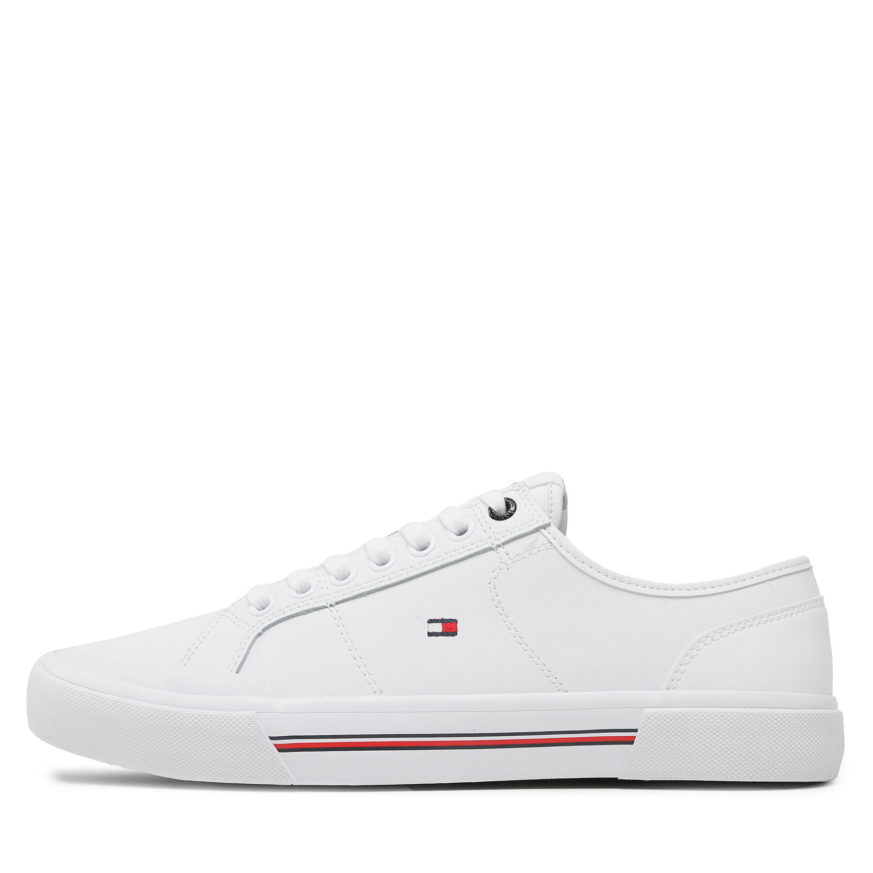 Tommy Hilfiger Tenisky Core Corporate Vulc Leather FM0FM04561 Bílá - Pepit.cz