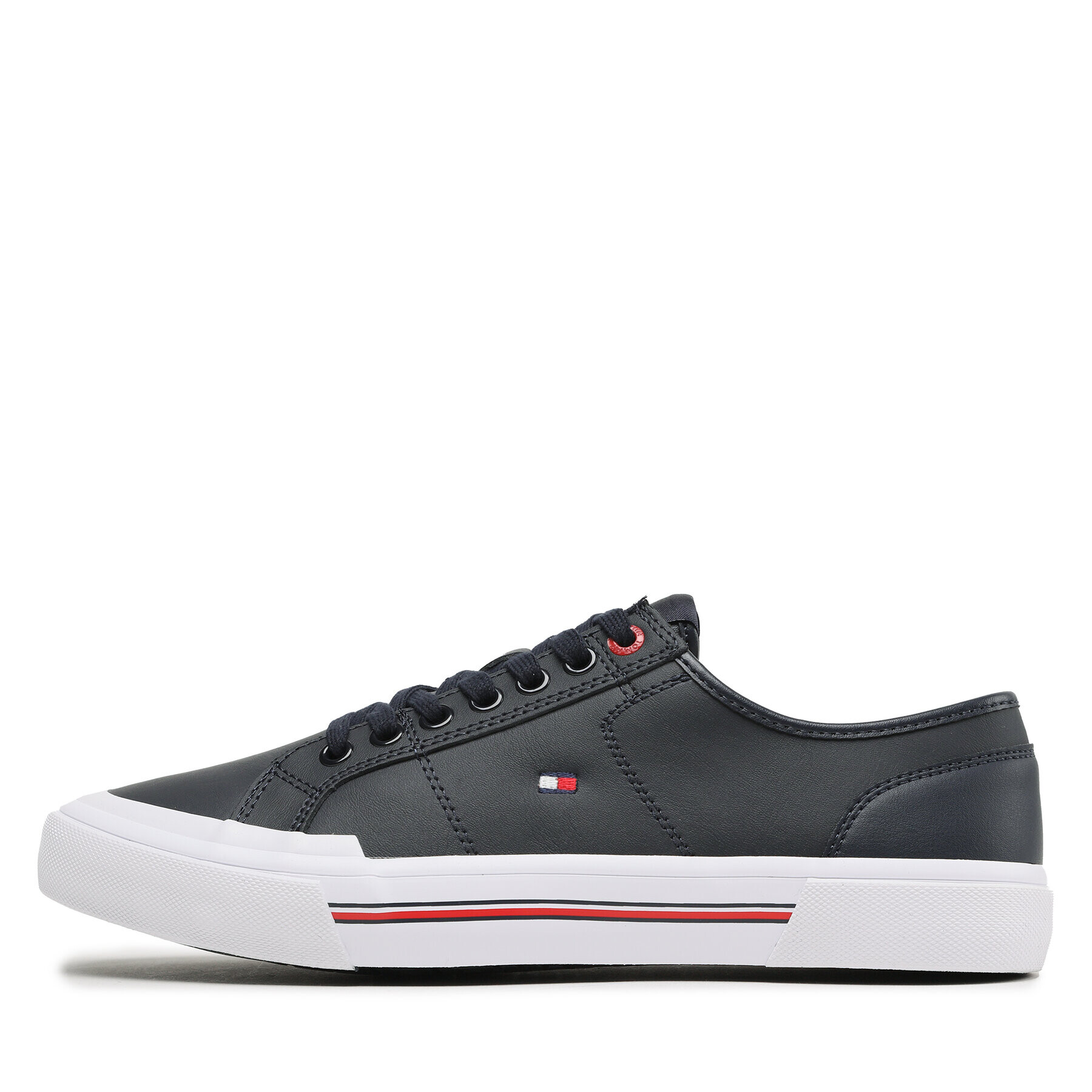 Tommy Hilfiger Tenisky Core Corporate Vulc Leather FM0FM04561 Tmavomodrá - Pepit.cz