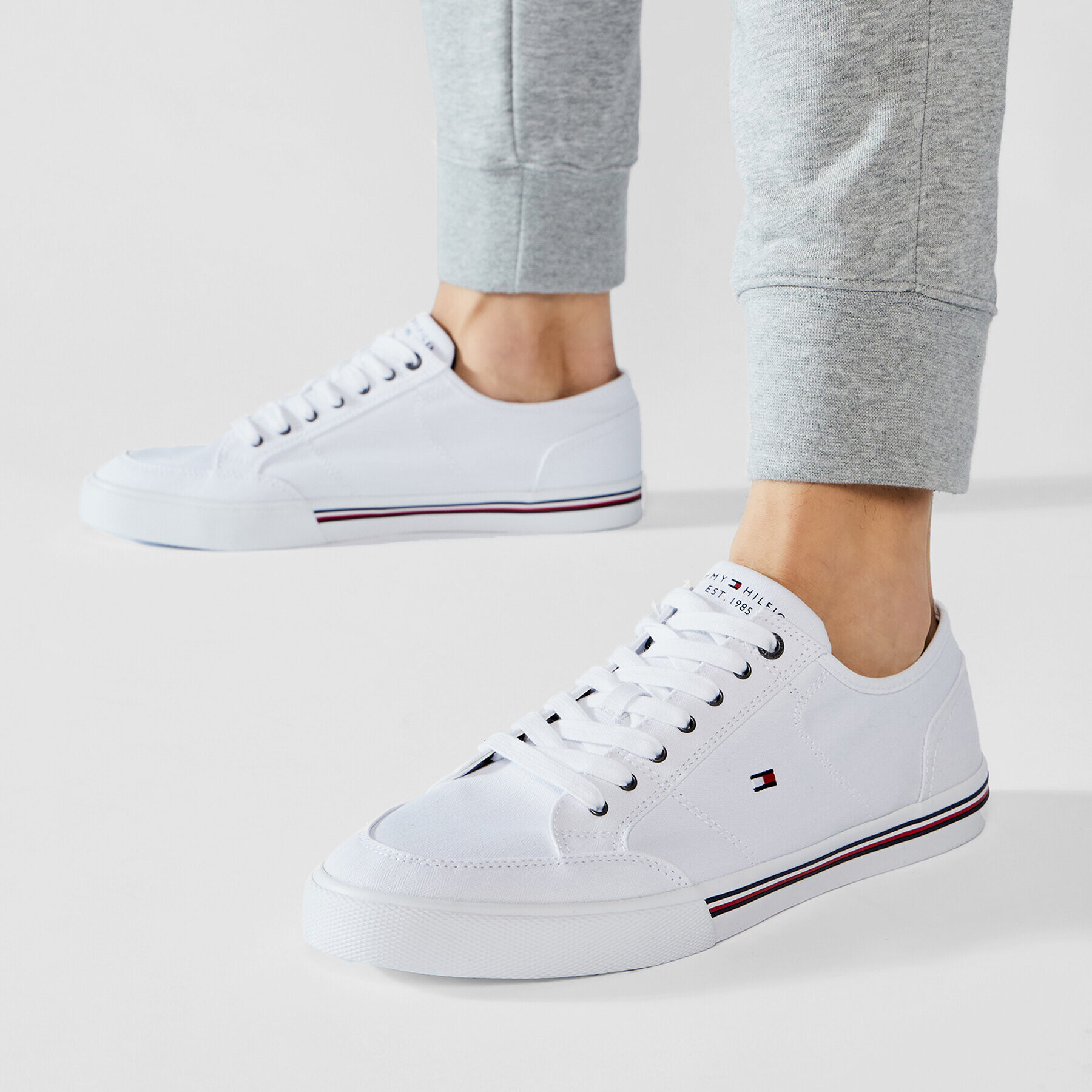 Tommy Hilfiger Tenisky Core Corporte Textile Sneaker FM0FM03390 Bílá - Pepit.cz