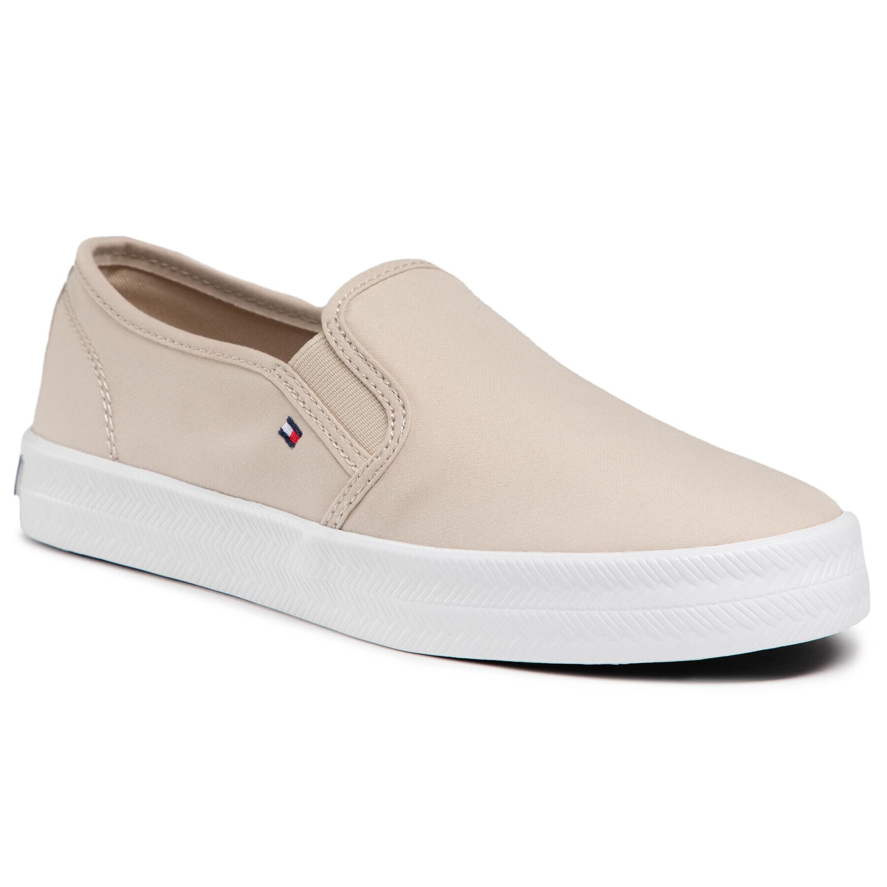 Tommy Hilfiger Tenisky Essential Nautical Slip On FW0FW05535 Béžová - Pepit.cz