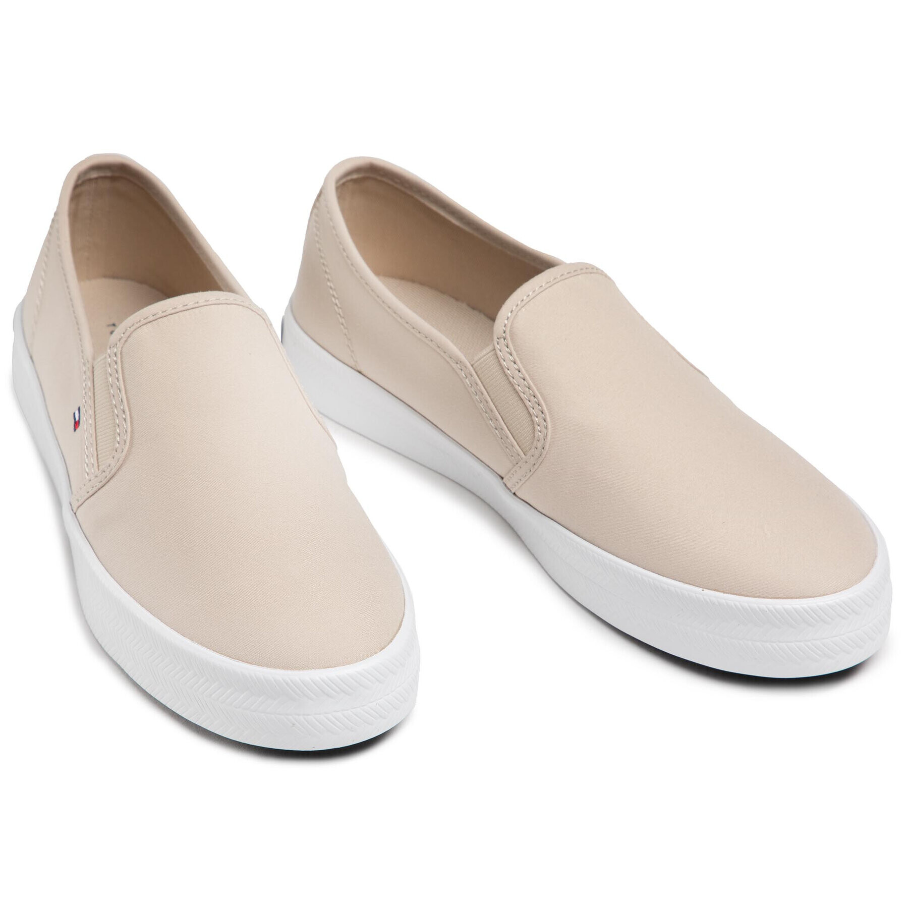 Tommy Hilfiger Tenisky Essential Nautical Slip On FW0FW05535 Béžová - Pepit.cz