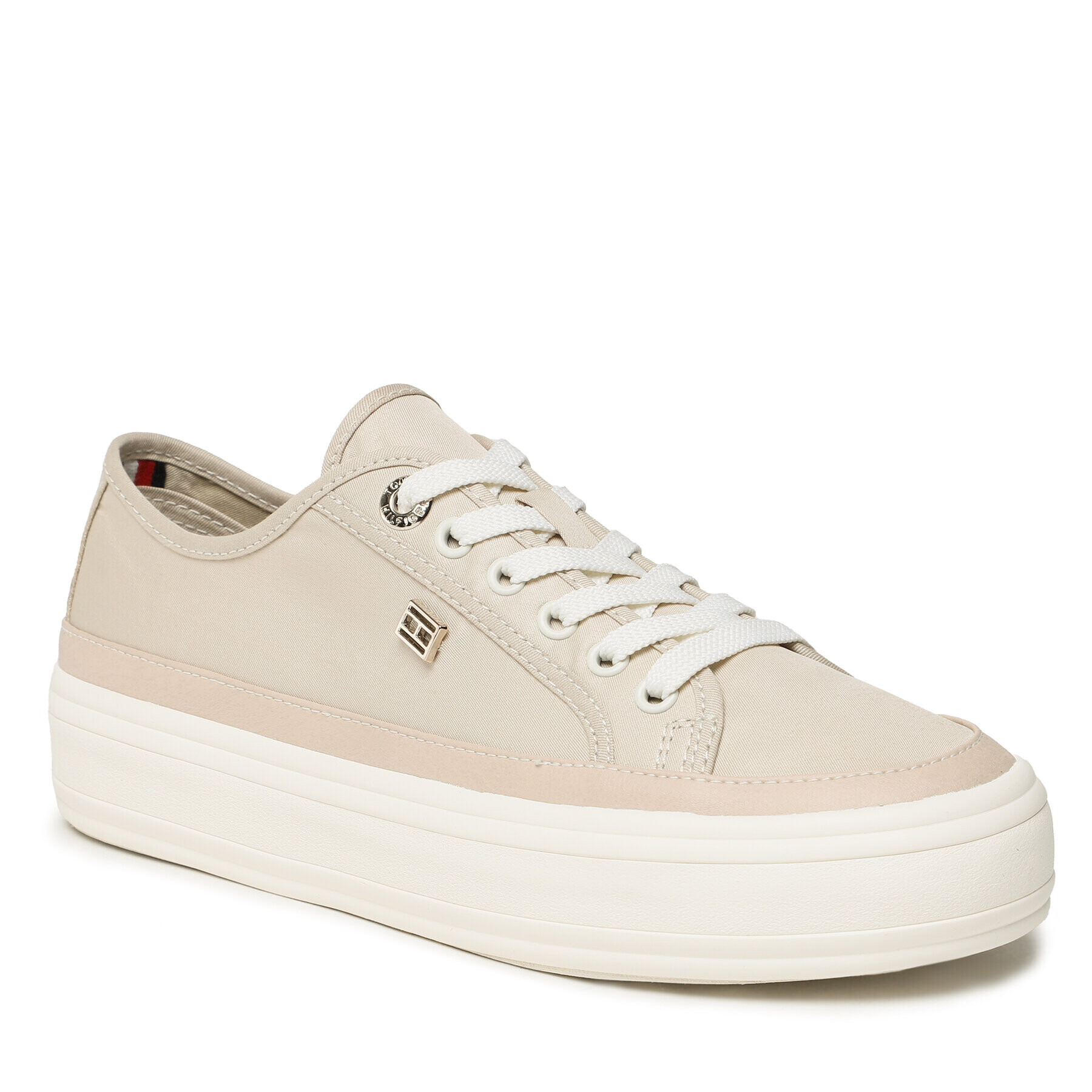 Tommy Hilfiger Tenisky Essential Vulc Canvas Sneaker FW0FW07459 Béžová - Pepit.cz