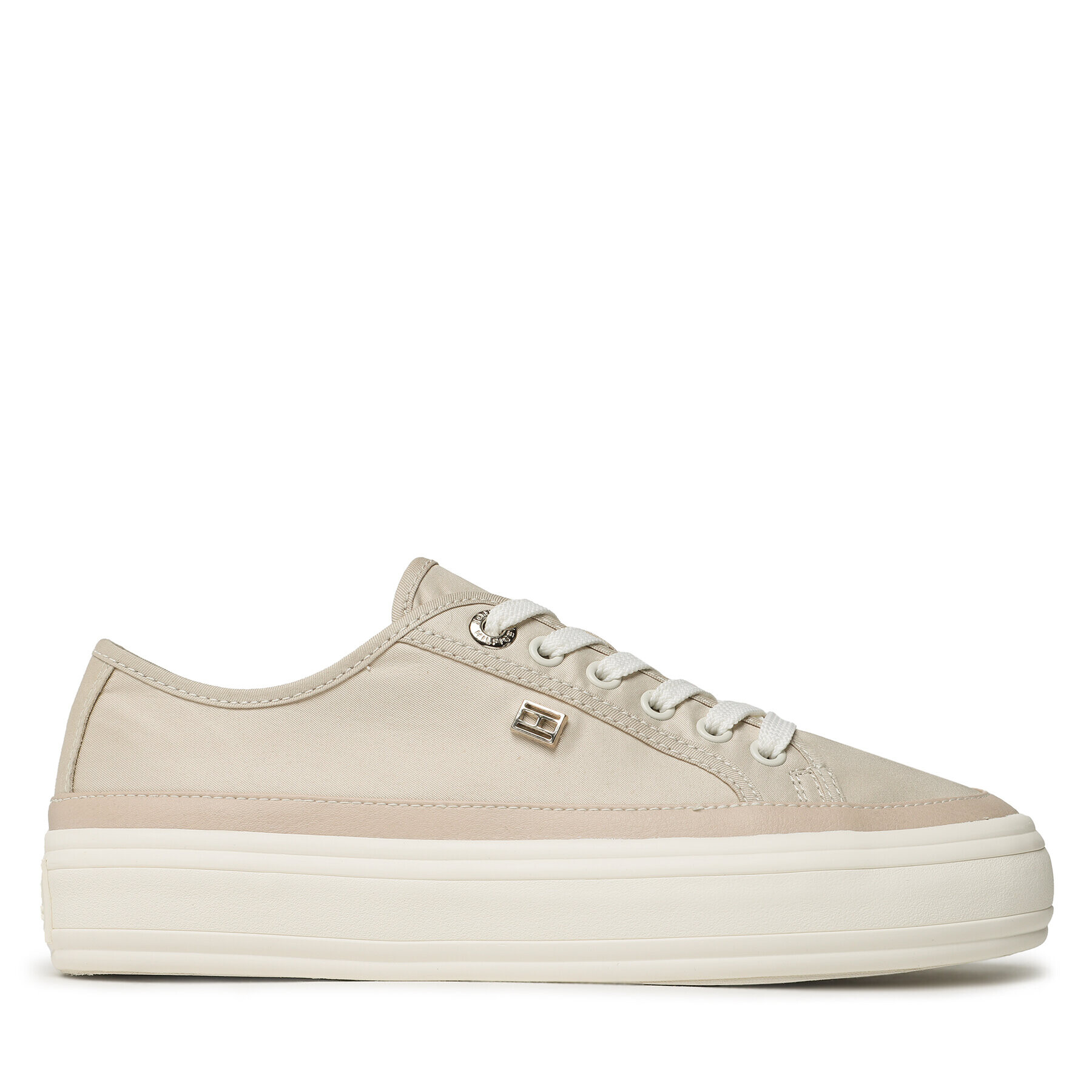 Tommy Hilfiger Tenisky Essential Vulc Canvas Sneaker FW0FW07459 Béžová - Pepit.cz