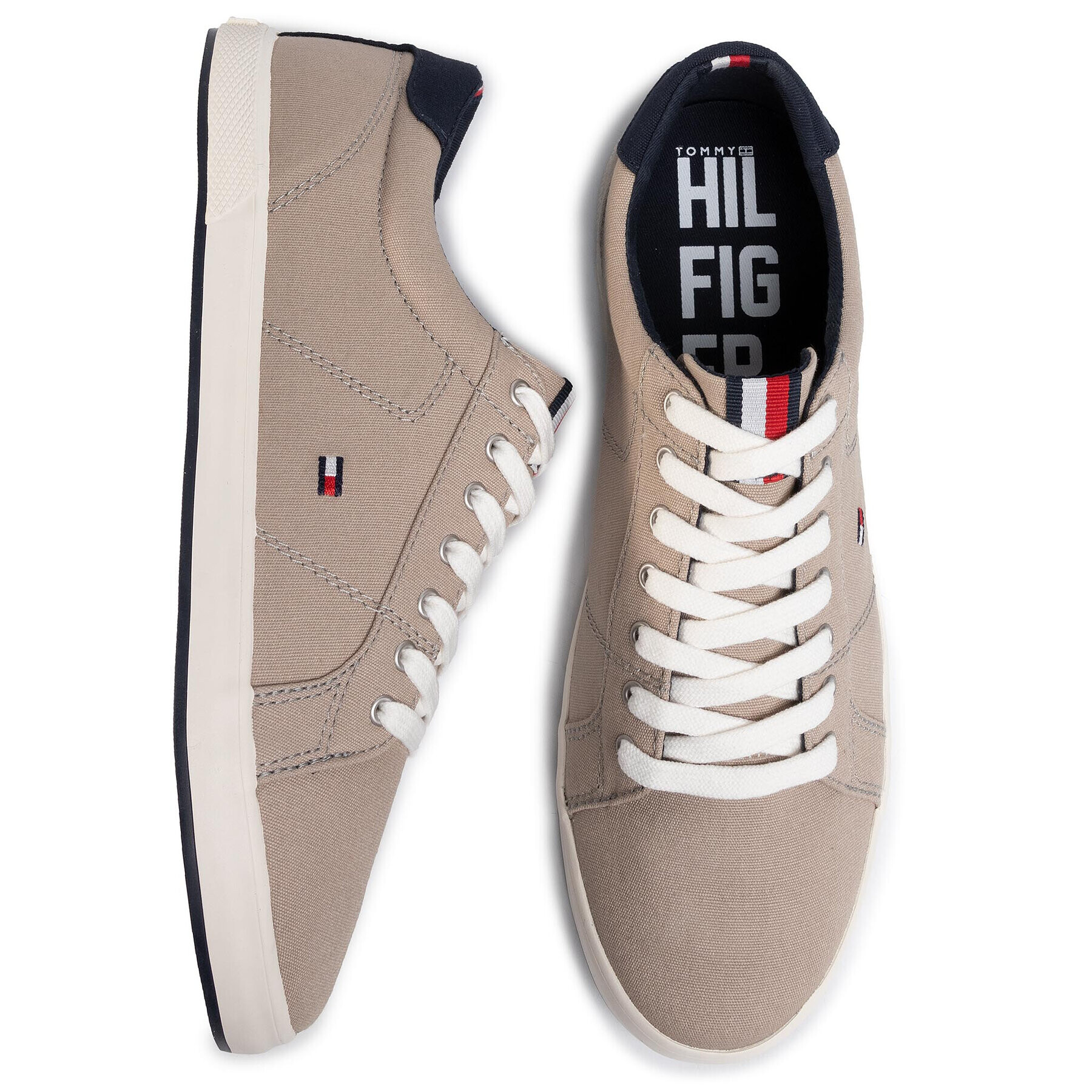 Tommy Hilfiger Tenisky Iconic Long Lace Sneaker FM0FM01536AEP Béžová - Pepit.cz