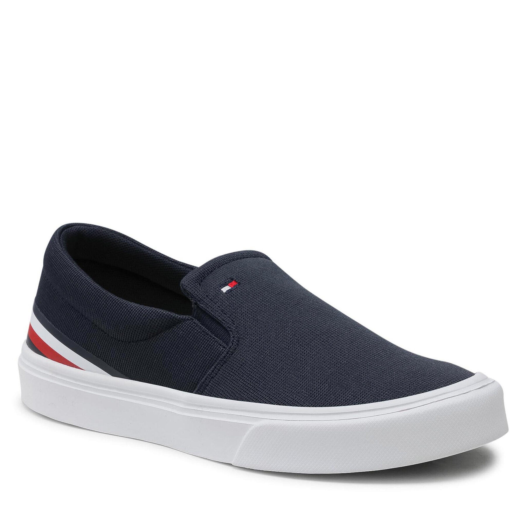 Tommy Hilfiger Tenisky Lightweight Stripes Slip On FM0FM03613 Tmavomodrá - Pepit.cz