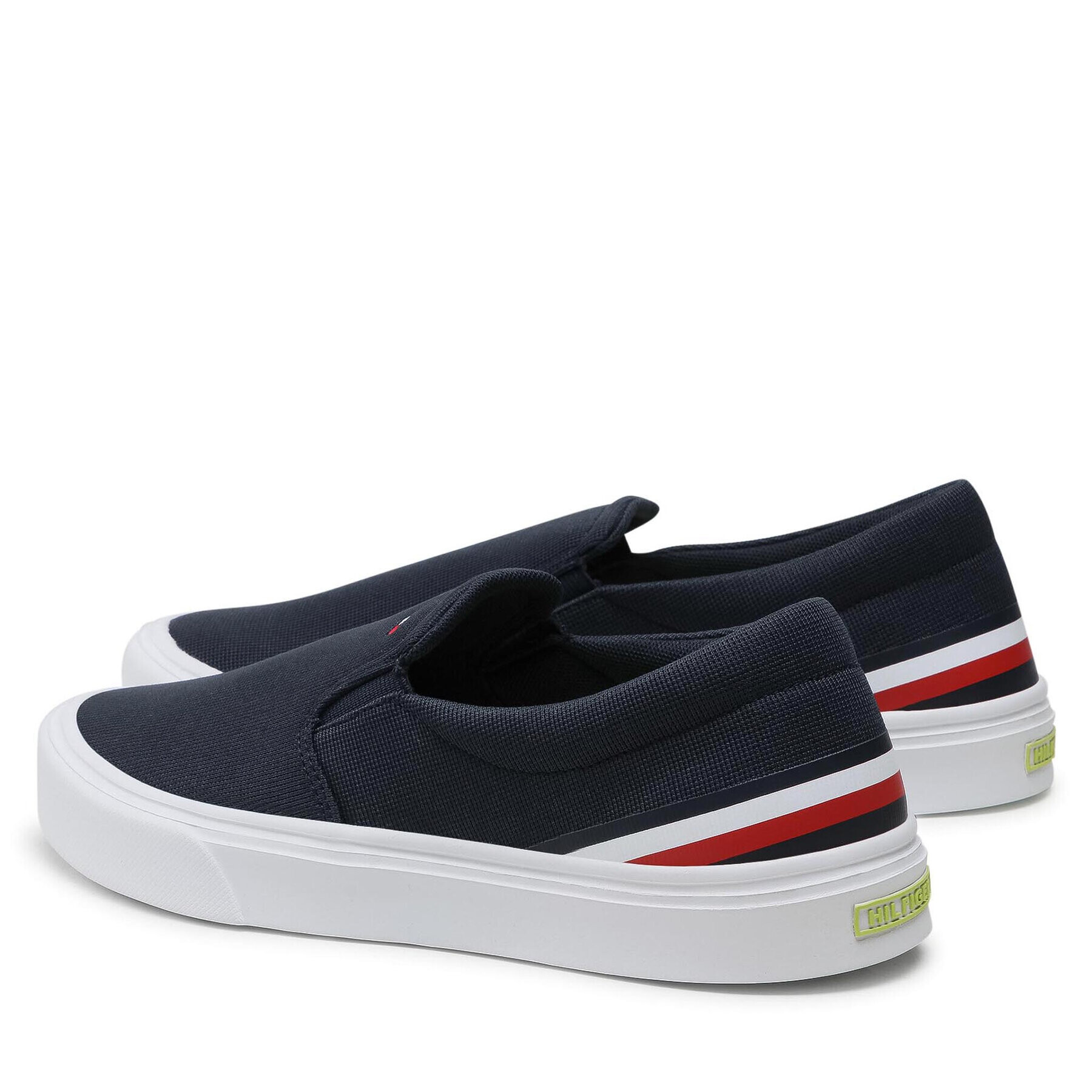 Tommy Hilfiger Tenisky Lightweight Stripes Slip On FM0FM03613 Tmavomodrá - Pepit.cz