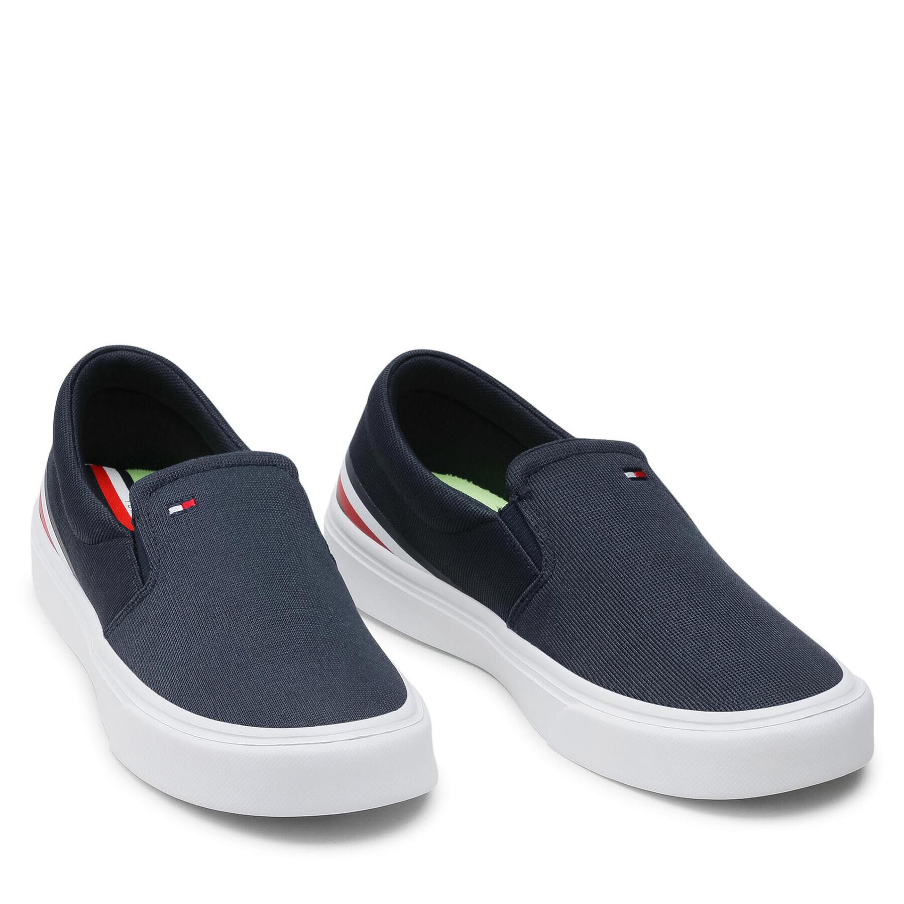 Tommy Hilfiger Tenisky Lightweight Stripes Slip On FM0FM03613 Tmavomodrá - Pepit.cz