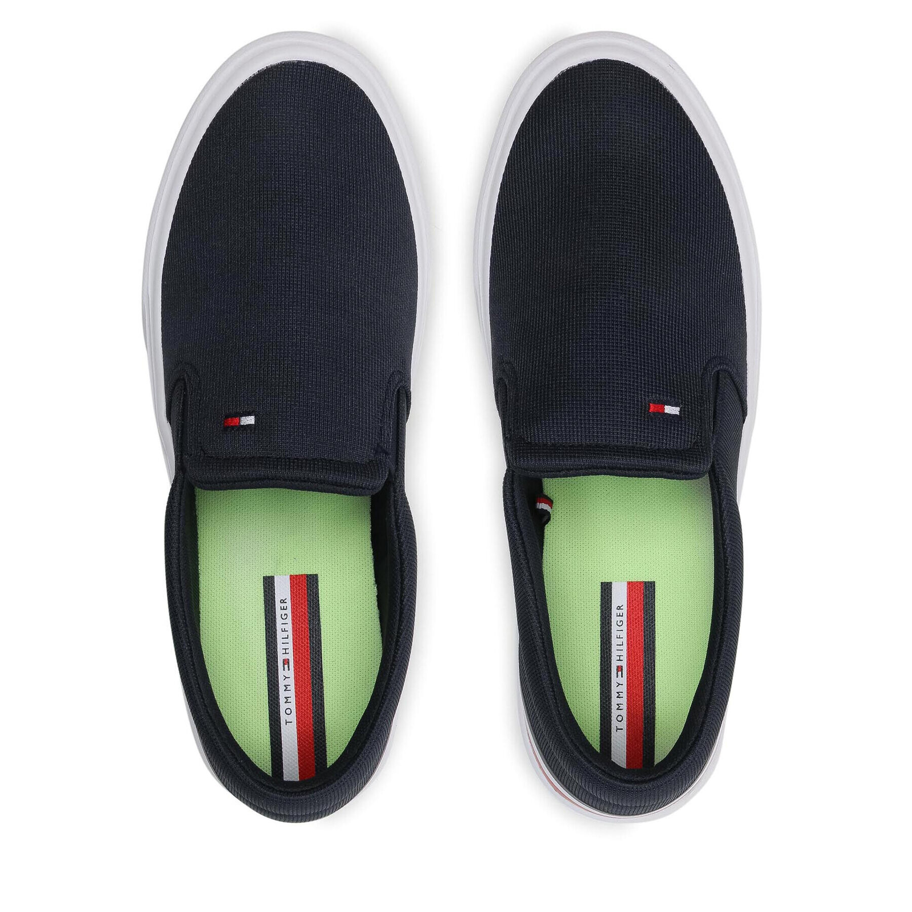 Tommy Hilfiger Tenisky Lightweight Stripes Slip On FM0FM03613 Tmavomodrá - Pepit.cz