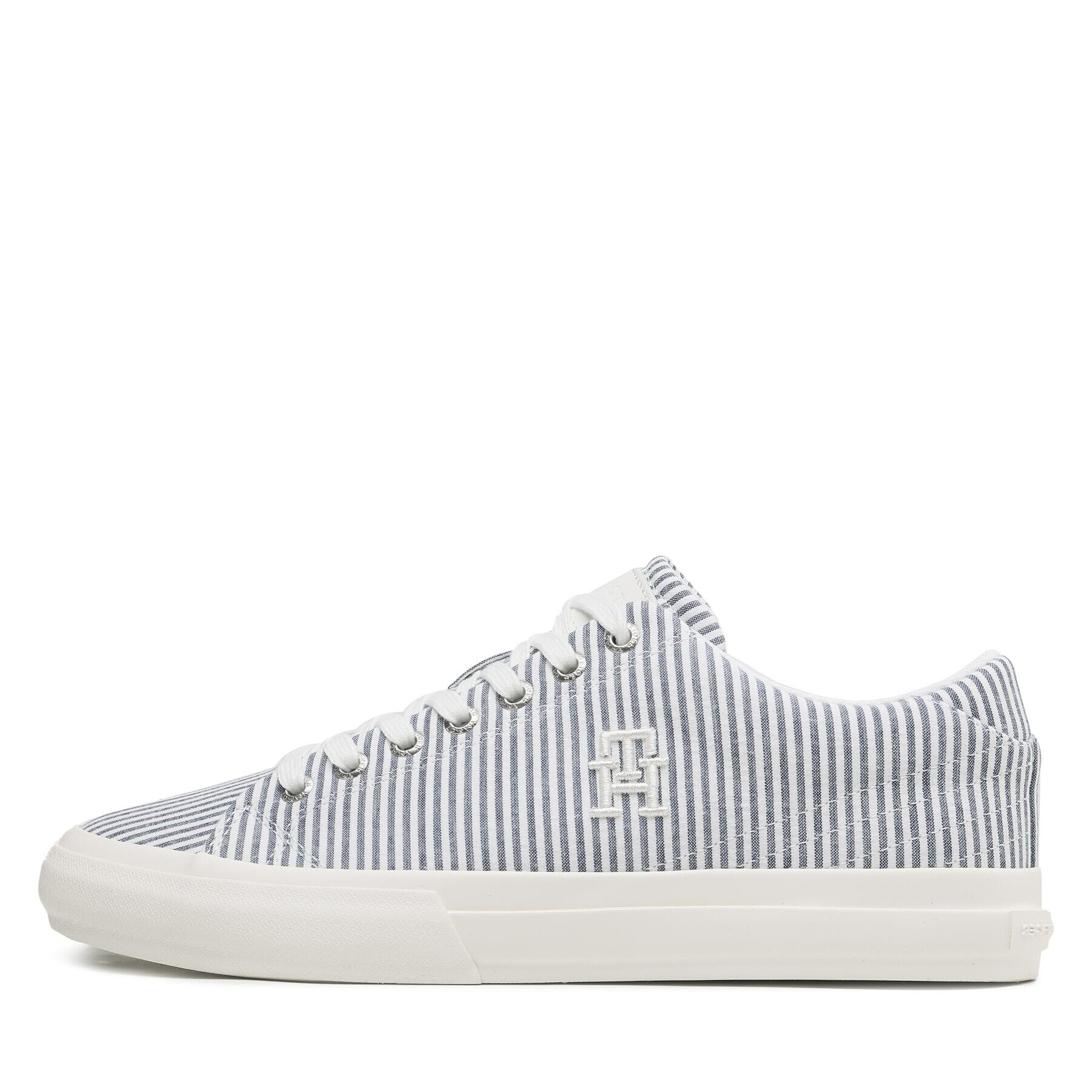 Tommy Hilfiger Tenisky Th Hi Vulc Street Low Seersucker FM0FM04540 Modrá - Pepit.cz