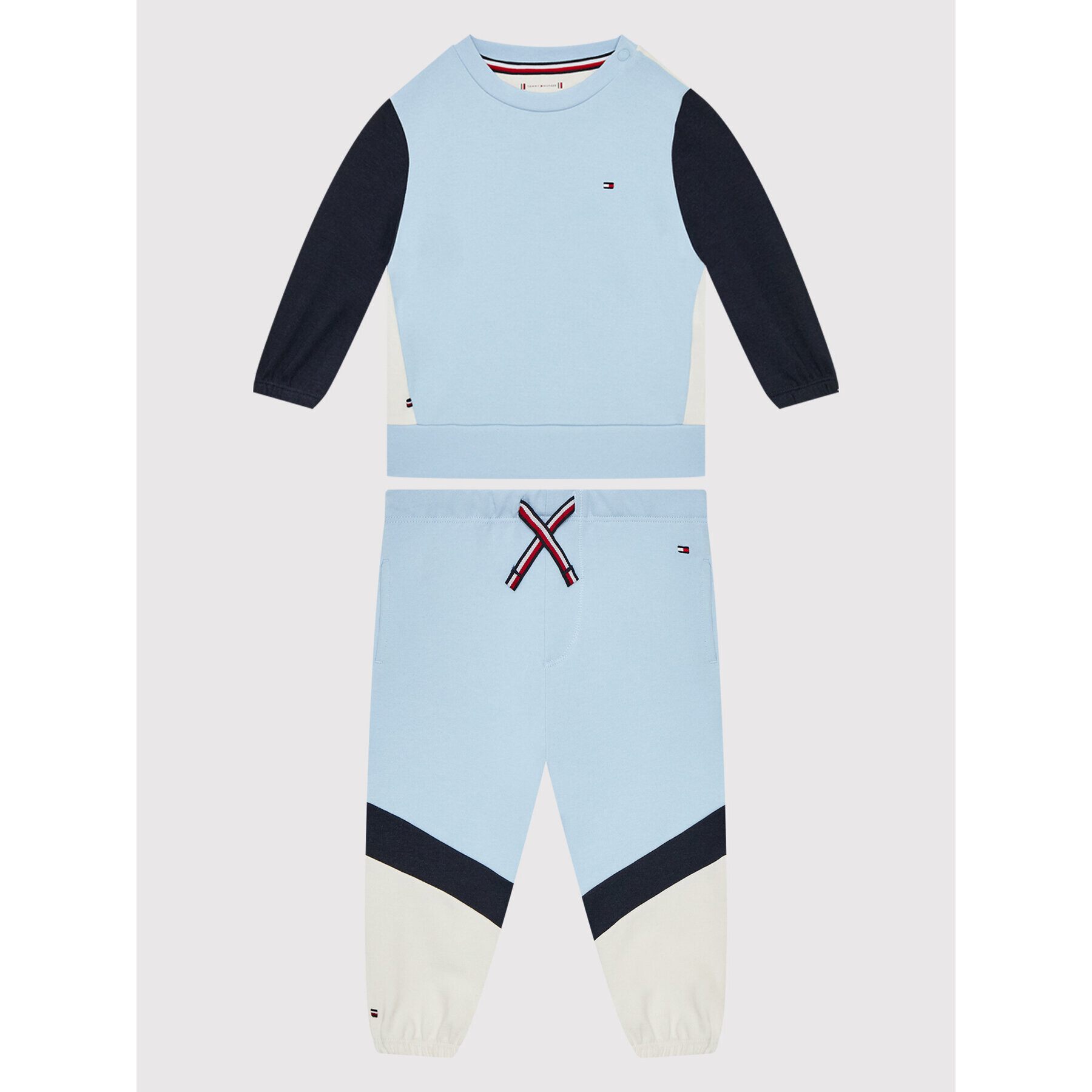 Tommy Hilfiger Tepláková souprava Baby Colorblock KN0KN01478 Modrá Regular Fit - Pepit.cz