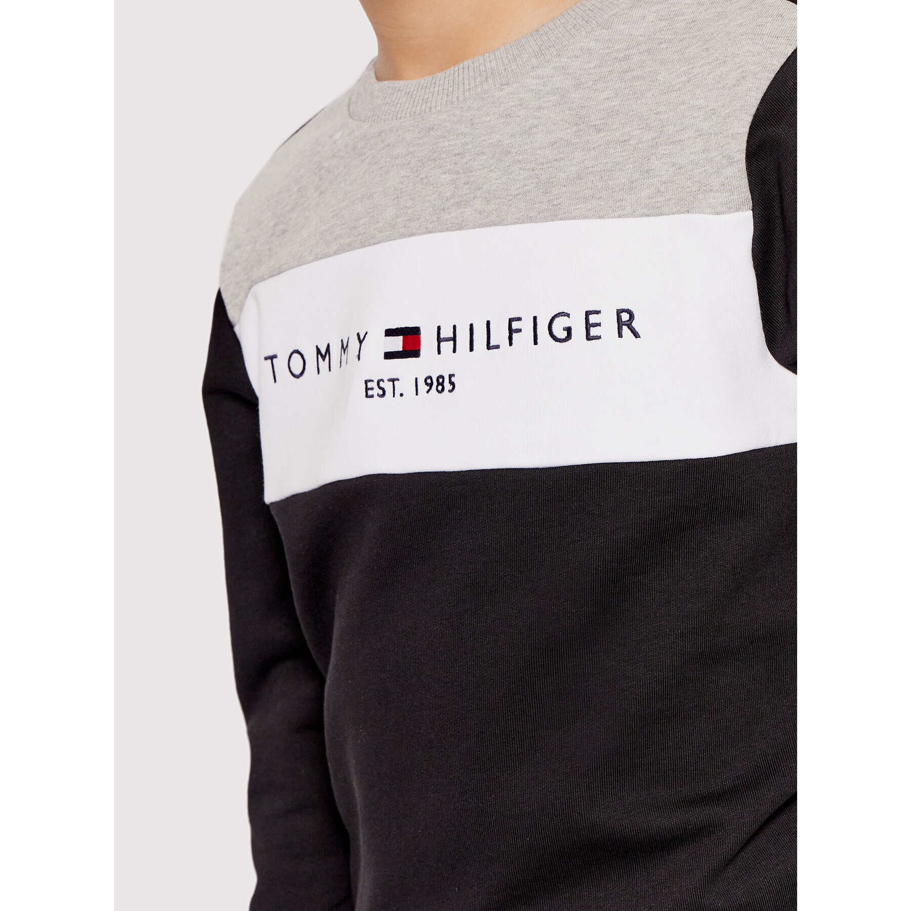 Tommy Hilfiger Tepláková souprava Essential Colorblock KB0KB07100 D Černá Regular Fit - Pepit.cz