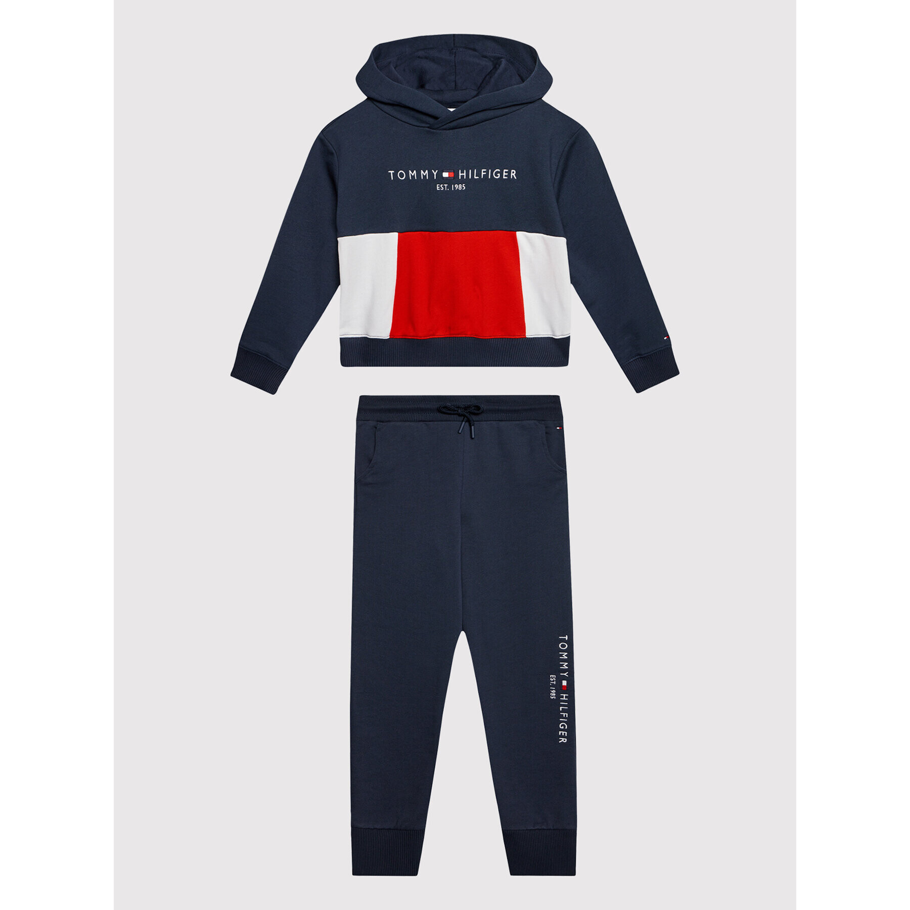 Tommy Hilfiger Tepláková souprava Essential Colorblock KG0KG06358 D Tmavomodrá Regular Fit - Pepit.cz